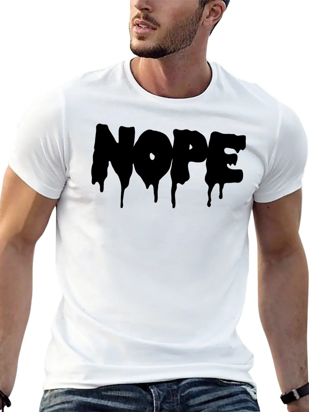 Nope Drip Graphic Tee - Mens Black T-Shirt