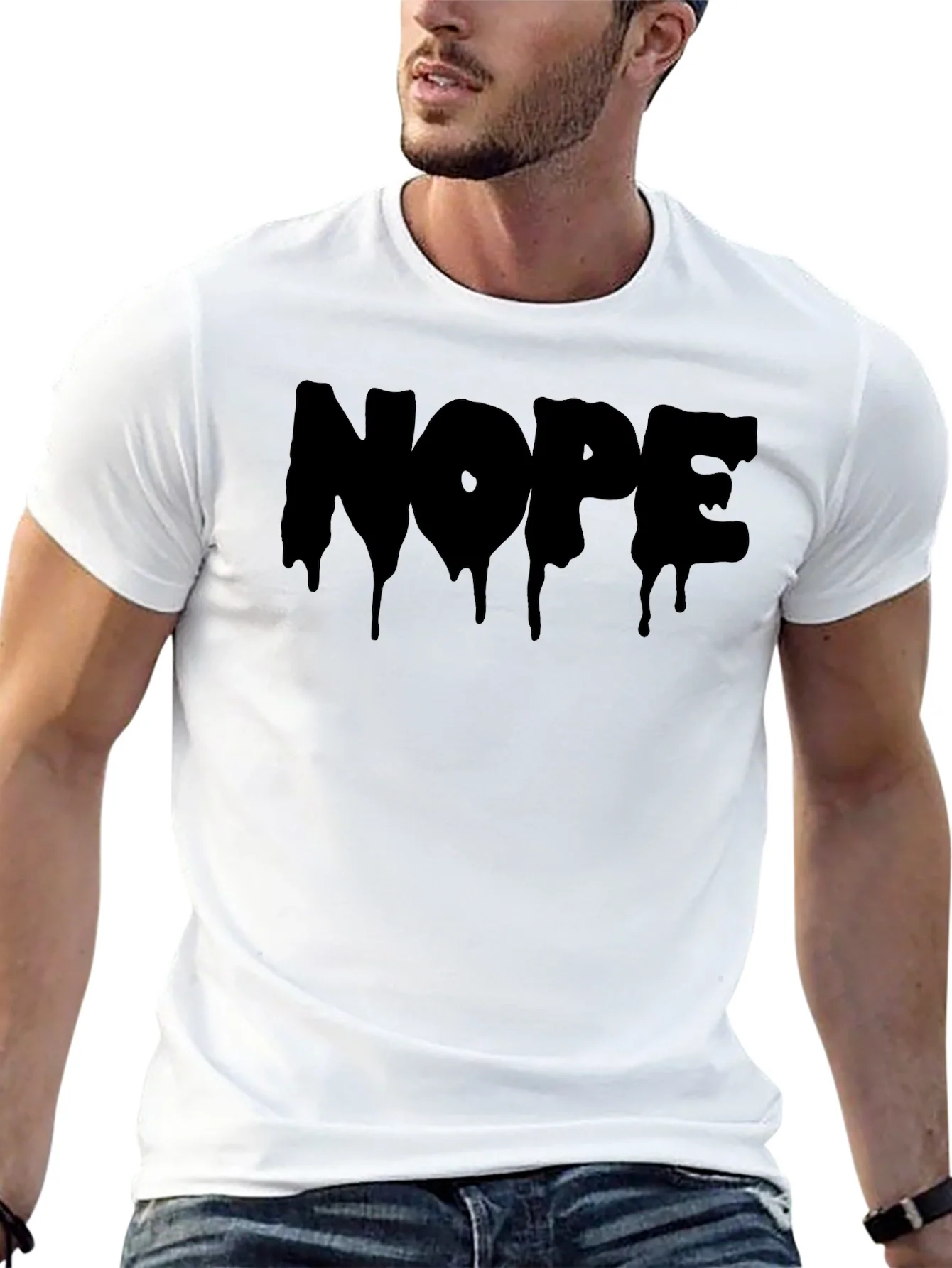 Nope Drip Graphic Tee - Mens Black T-Shirt