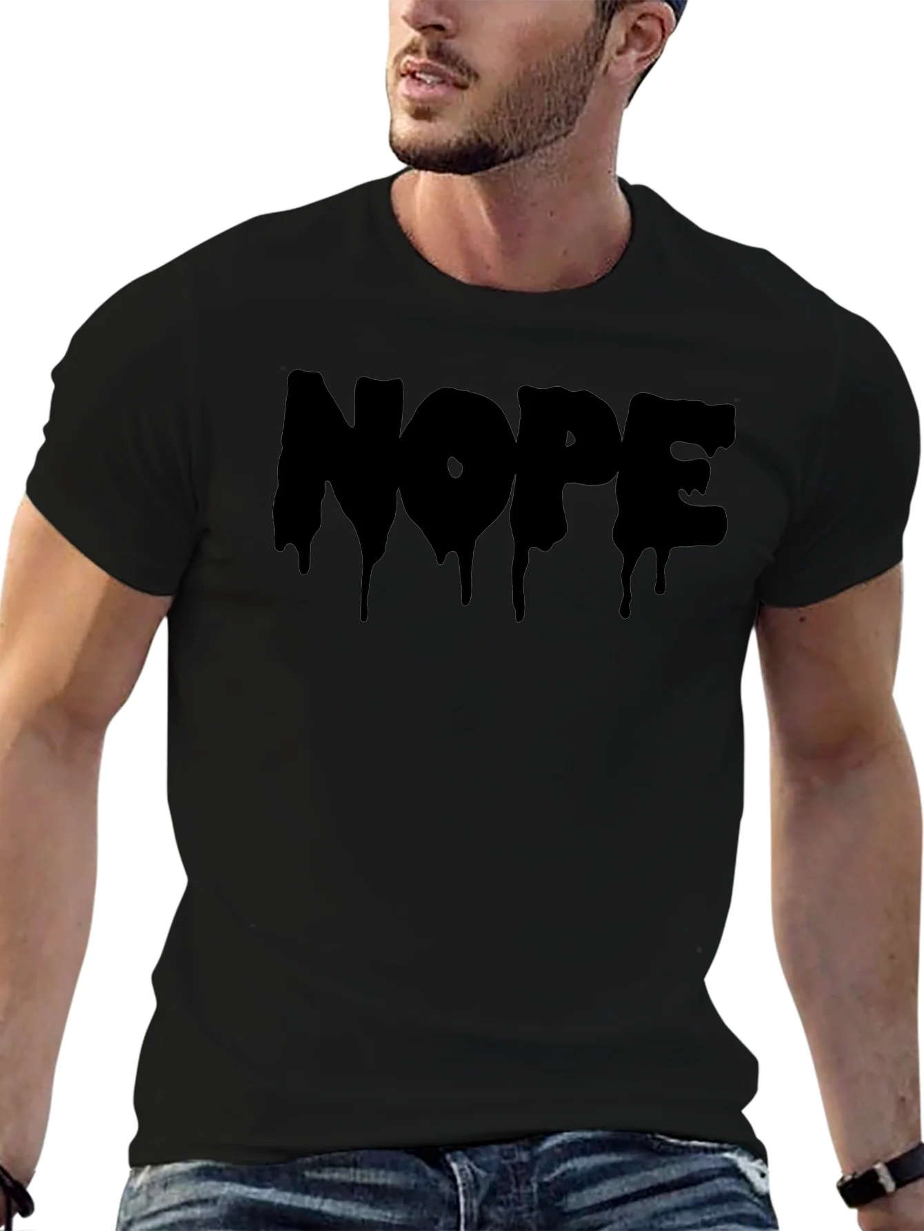 Nope Drip Graphic Tee - Mens Black T-Shirt