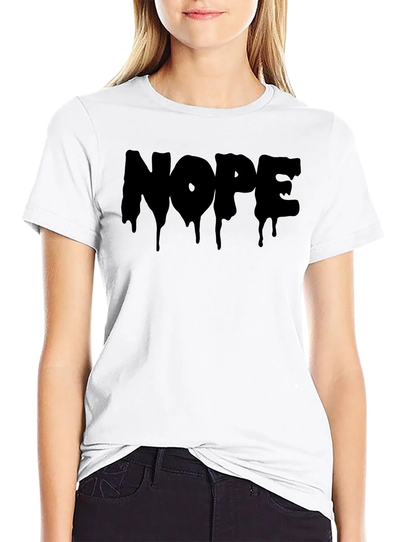 Nope Drip Graphic Tee - Mens Black T-Shirt