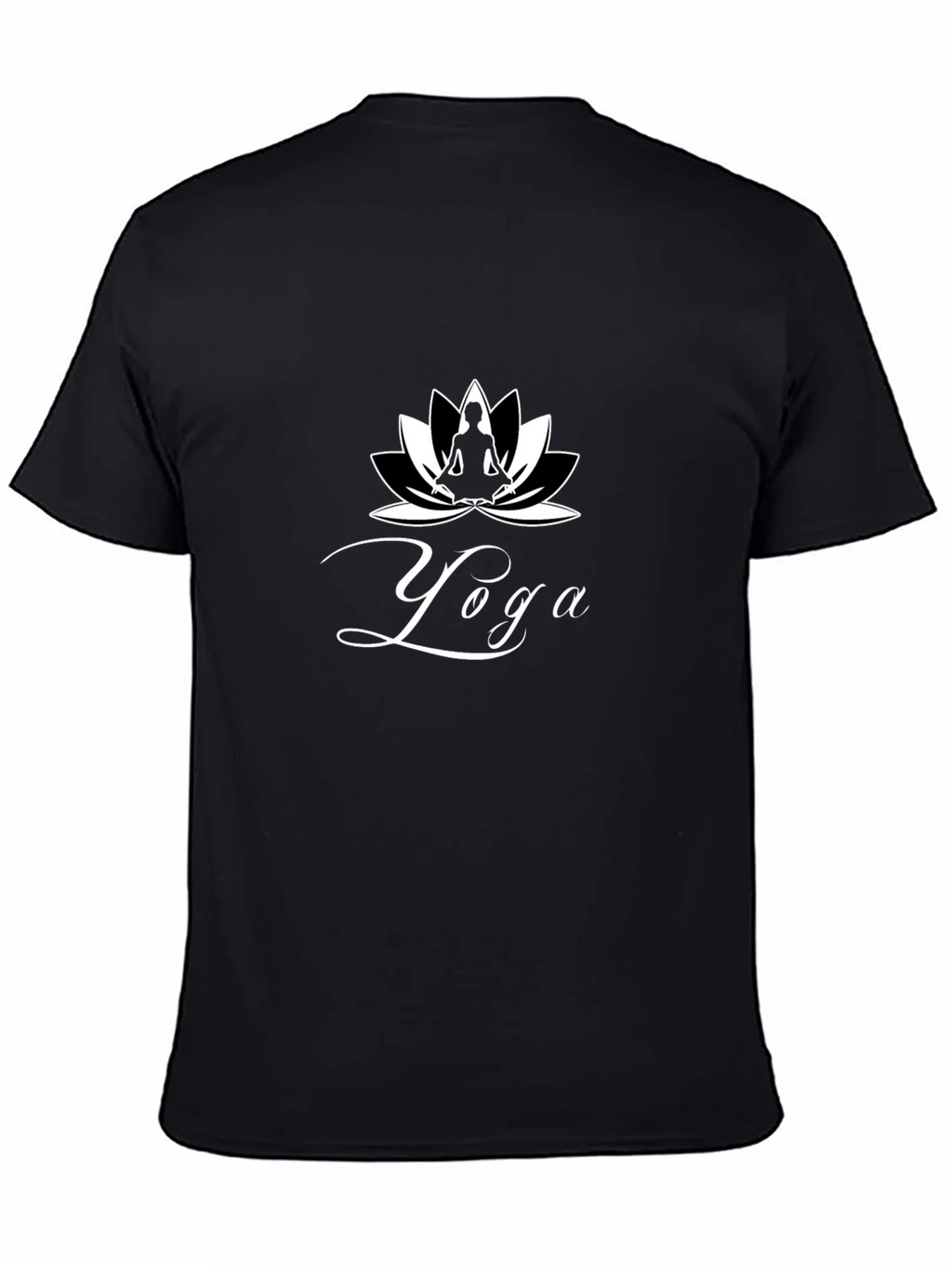 Yoga Lotus Graphic T-Shirt - Black