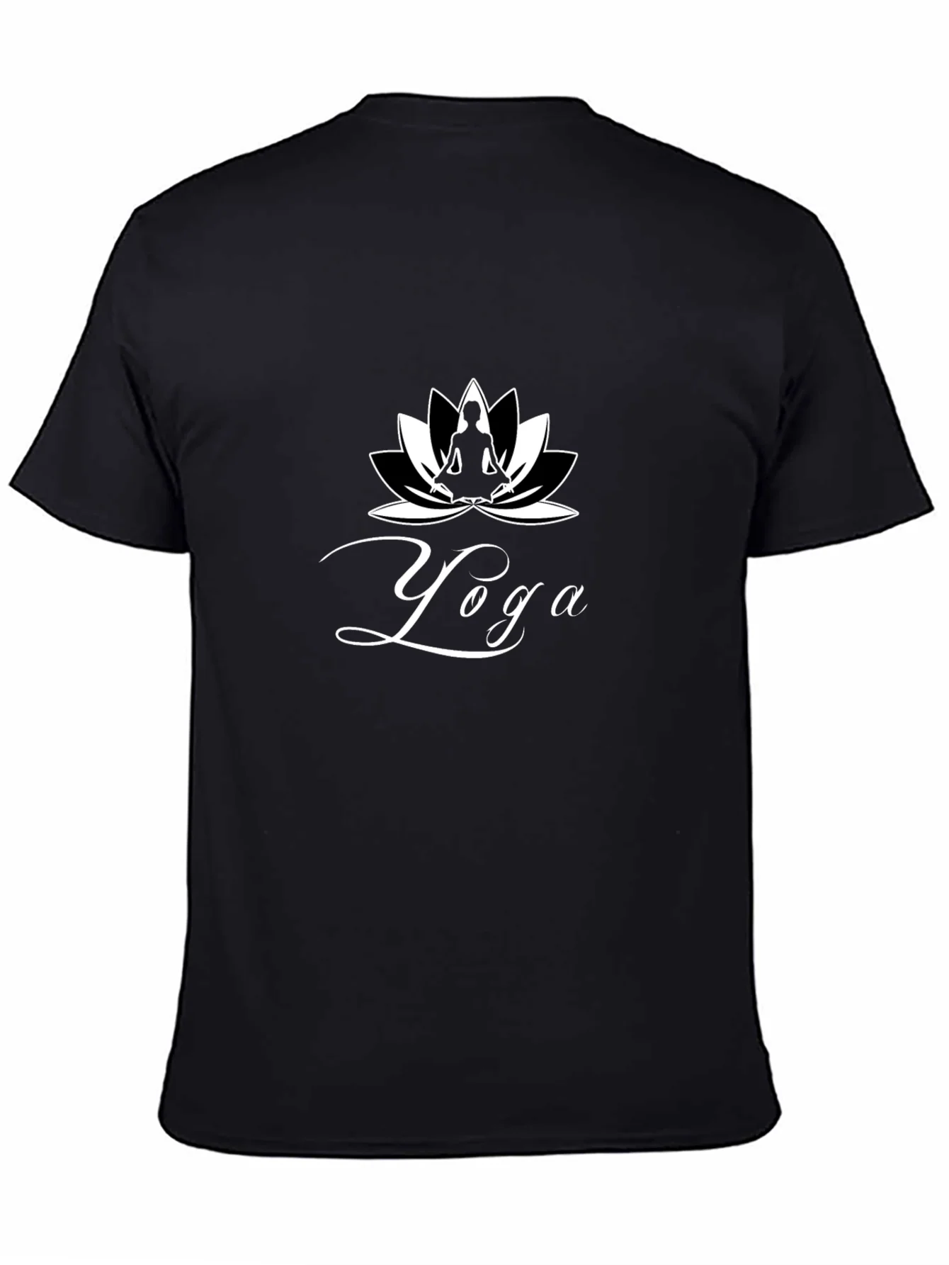 Yoga Lotus Graphic T-Shirt - Black