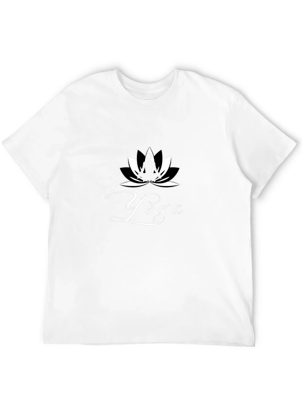 Yoga Lotus Graphic T-Shirt - Black