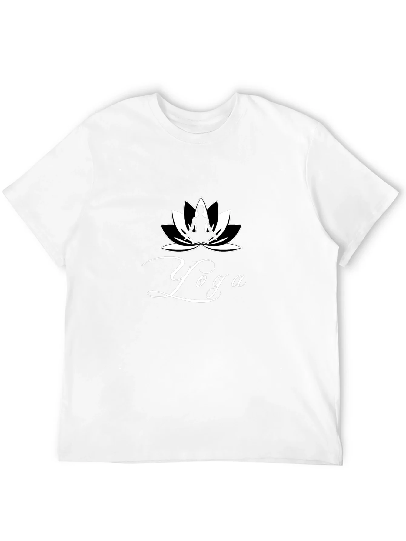 Yoga Lotus Graphic T-Shirt - Black