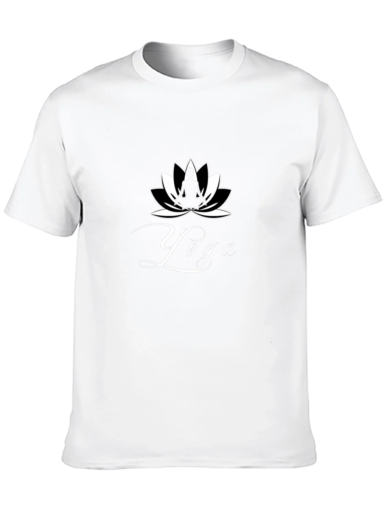 Yoga Lotus Graphic T-Shirt - Black
