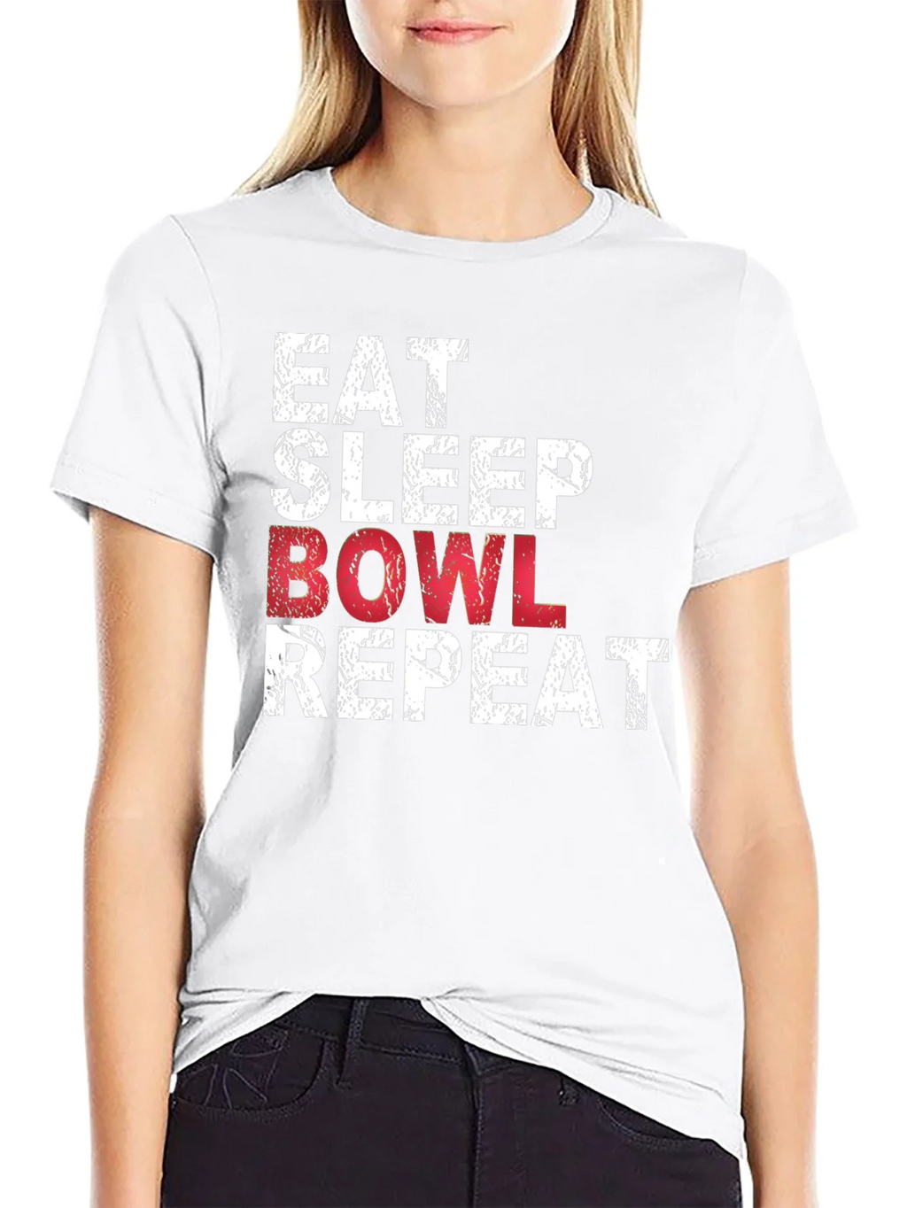 Eat Sleep Bowl Repeat Graphic T-Shirt