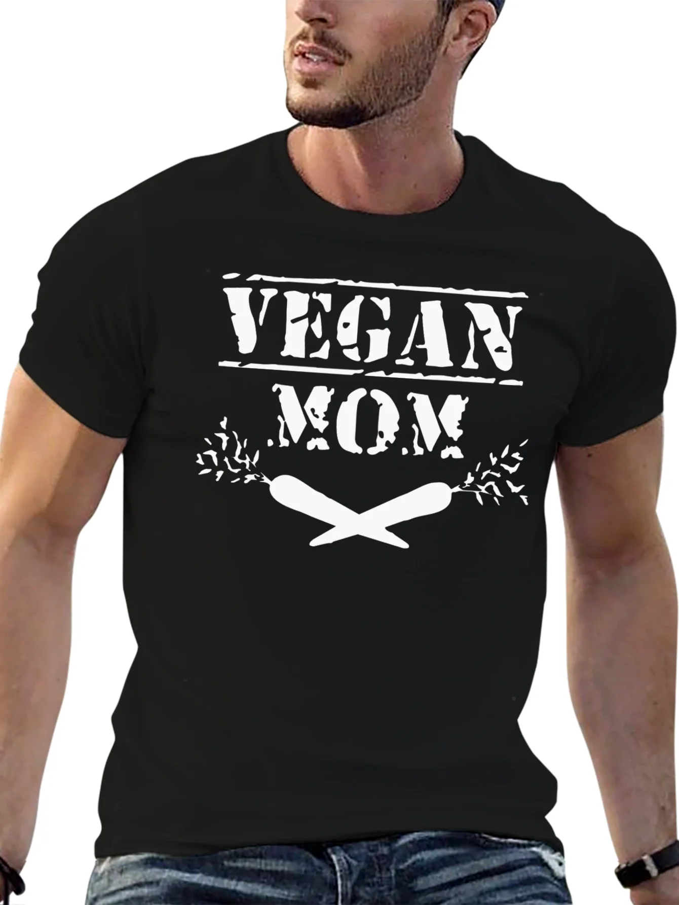 Vegan Mom Graphic T-Shirt - Black