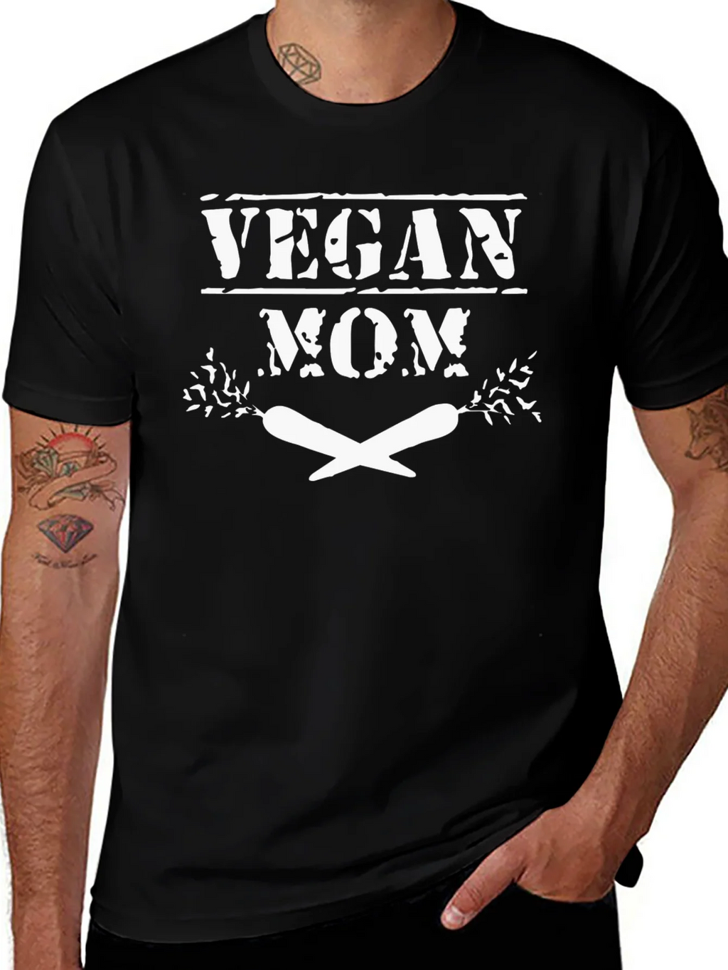 Vegan Mom Graphic T-Shirt - Black