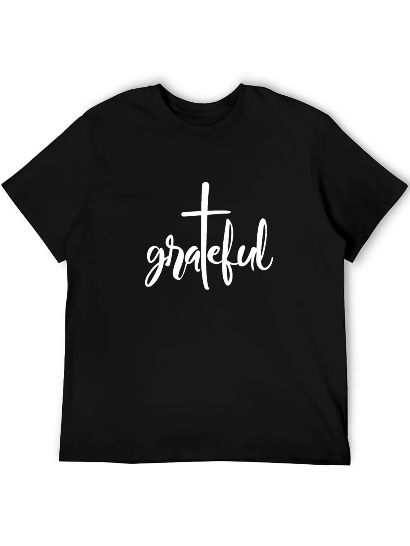 Grateful Cross Graphic Black T-Shirt