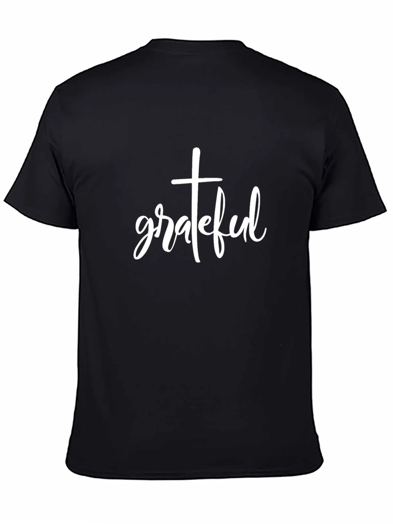 Grateful Cross Graphic Black T-Shirt
