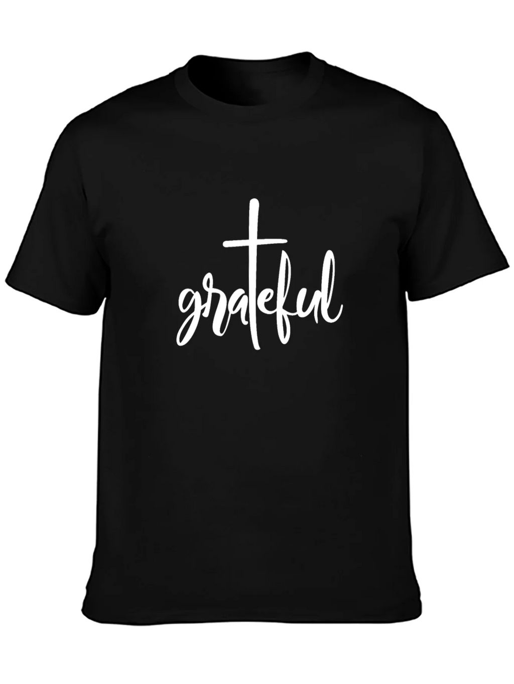 Grateful Cross Graphic Black T-Shirt