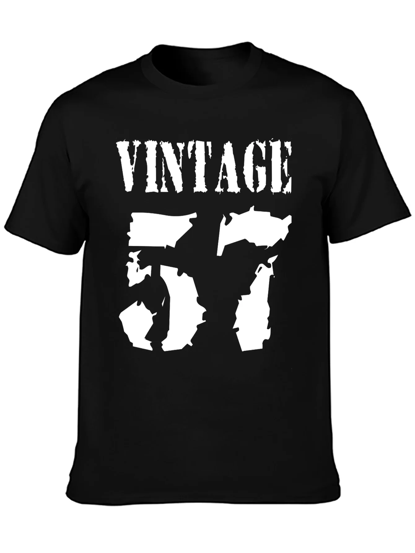 Vintage 57 Graphic Tee - Black Cotton Blend