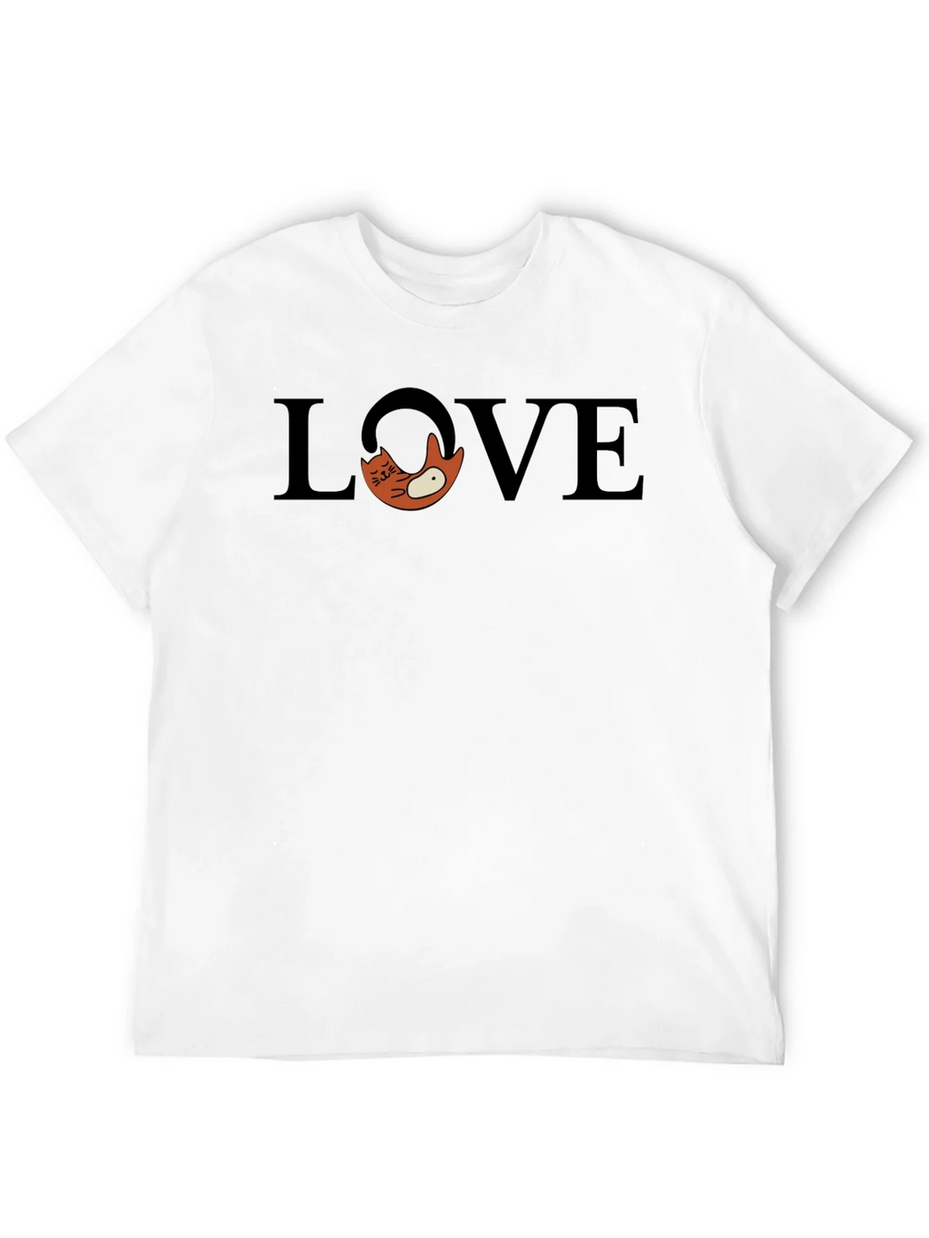 Love Cat Graphic Tee - Stylish Black Cotton T-Shirt