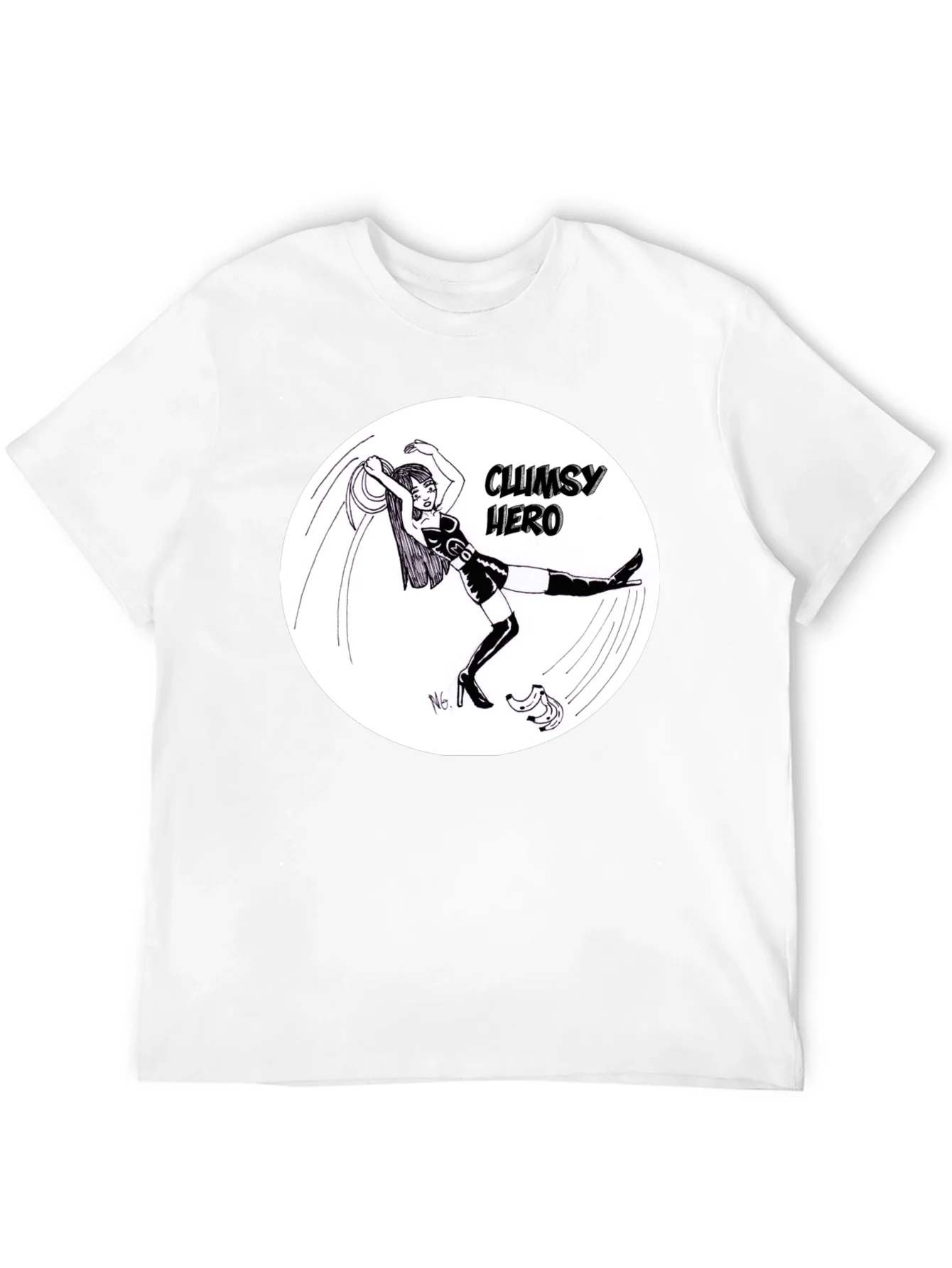 Clumsy Hero T-Shirt - Black Graphic Tee