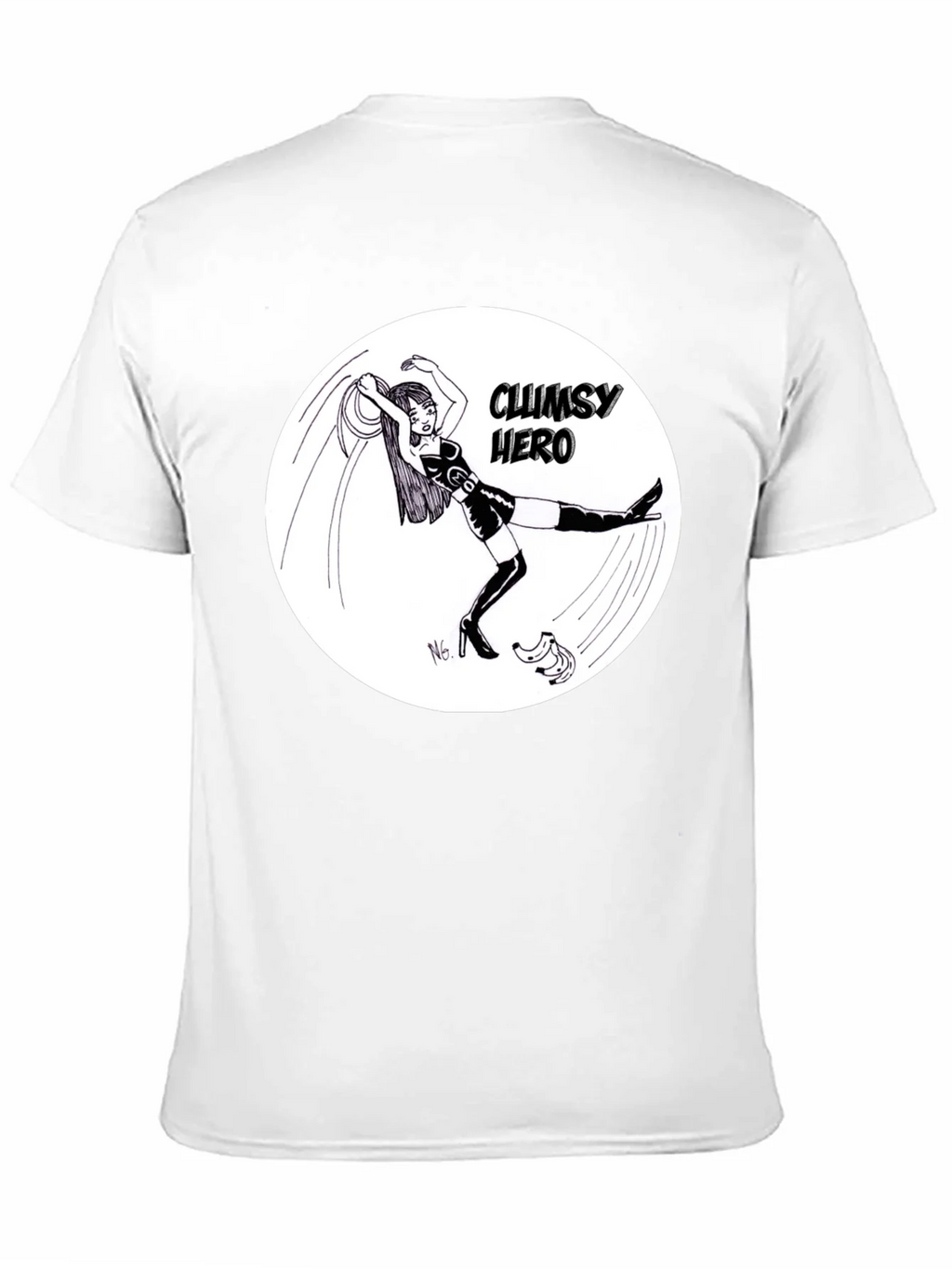 Clumsy Hero T-Shirt - Black Graphic Tee