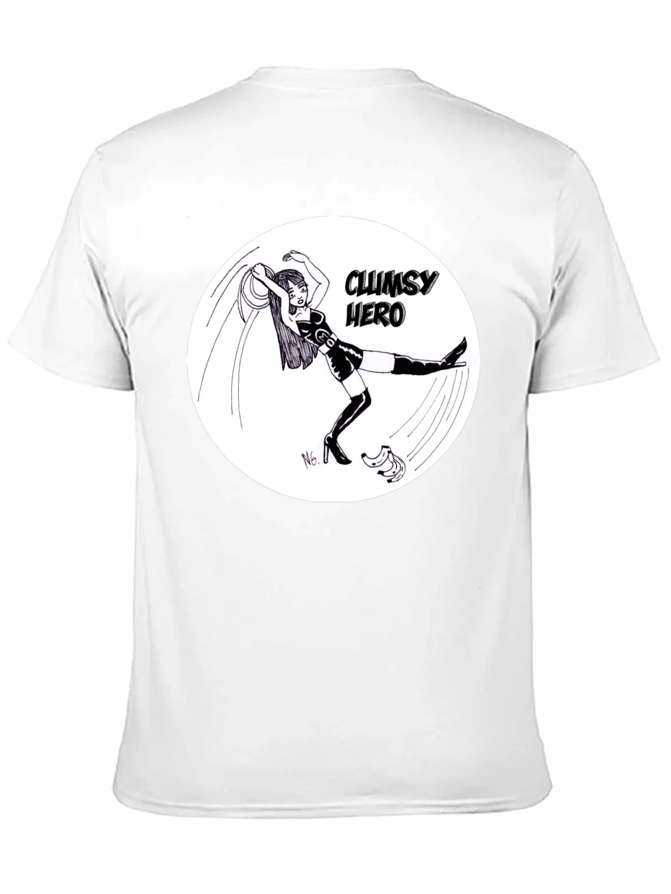 Clumsy Hero T-Shirt - Black Graphic Tee