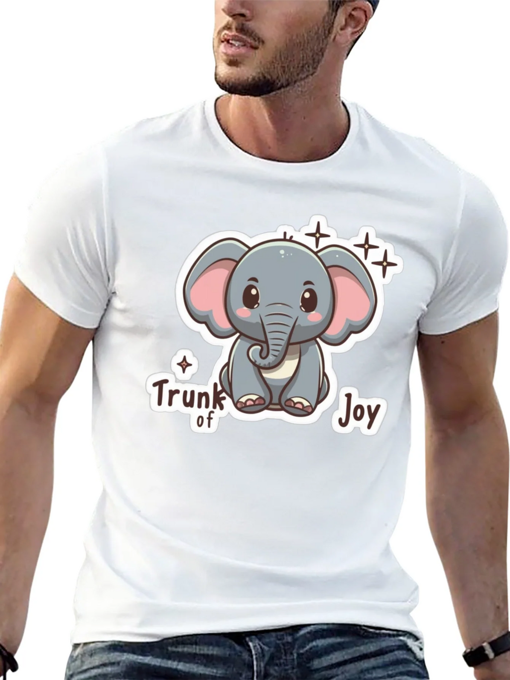 Cute Elephant Trunk of Joy Graphic T-Shirt
