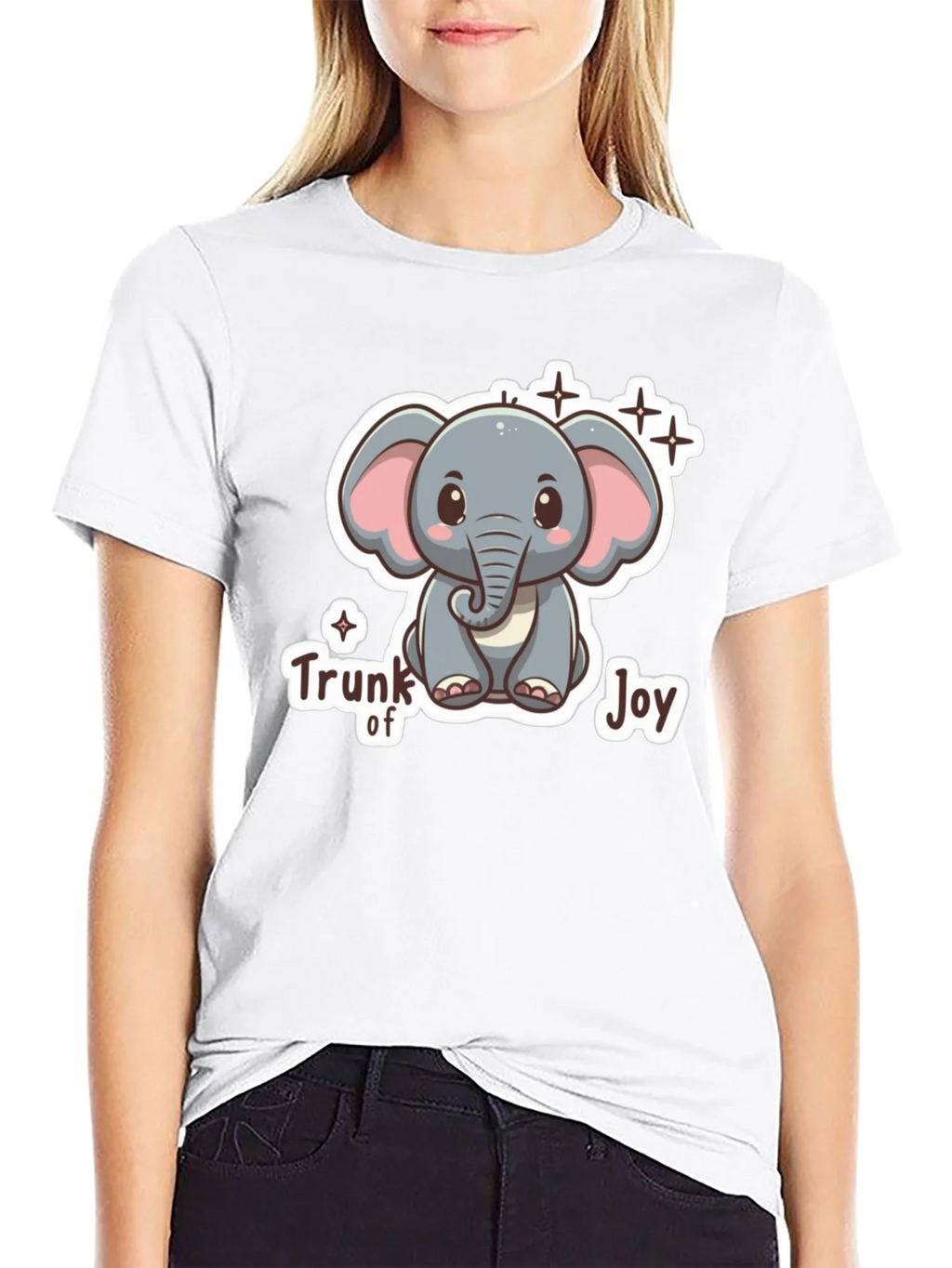 Cute Elephant Trunk of Joy Graphic T-Shirt