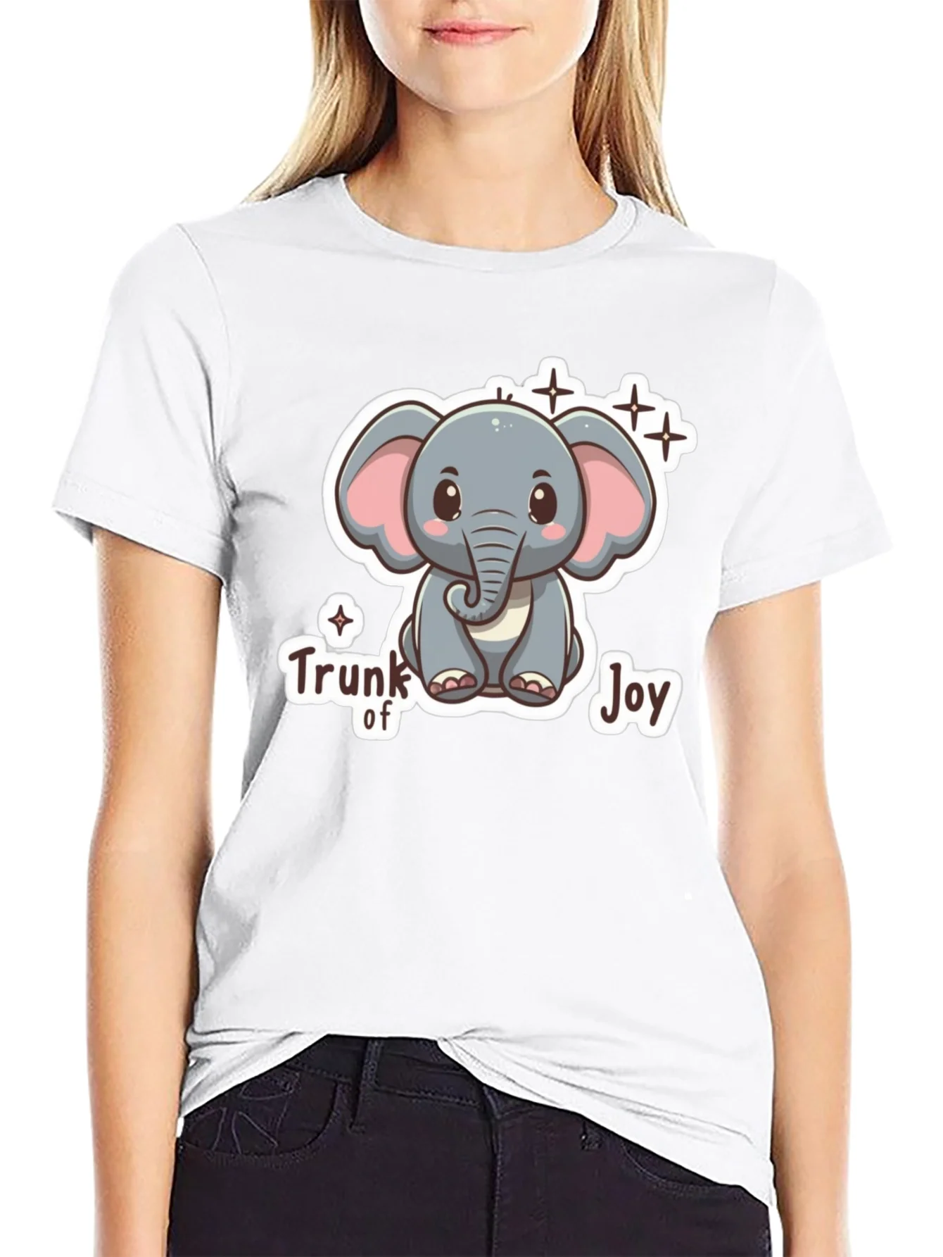 Cute Elephant Trunk of Joy Graphic T-Shirt
