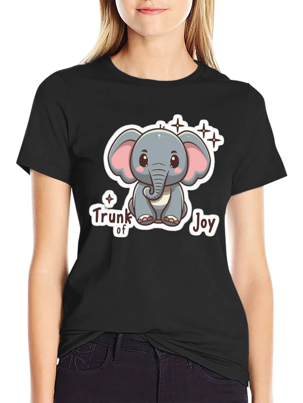 Cute Elephant Trunk of Joy Graphic T-Shirt