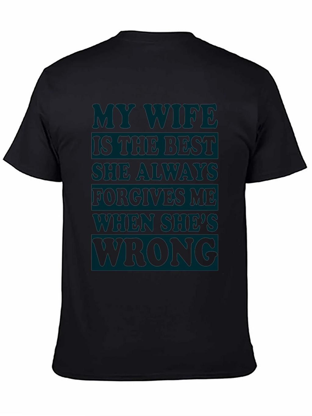 Humorous Mens T-Shirt: My Wife Is Always Right