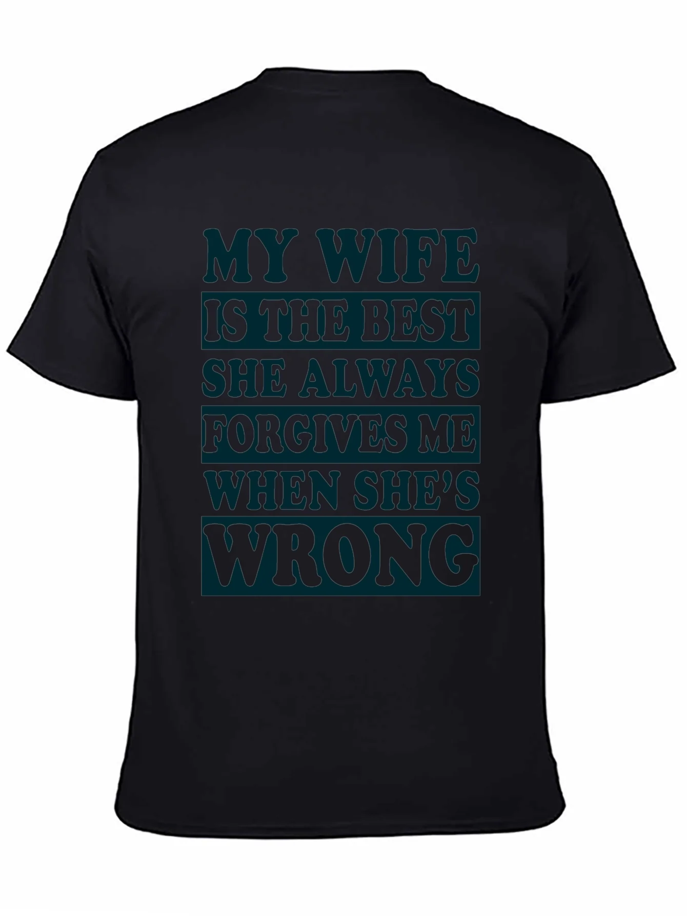 Humorous Mens T-Shirt: My Wife Is Always Right