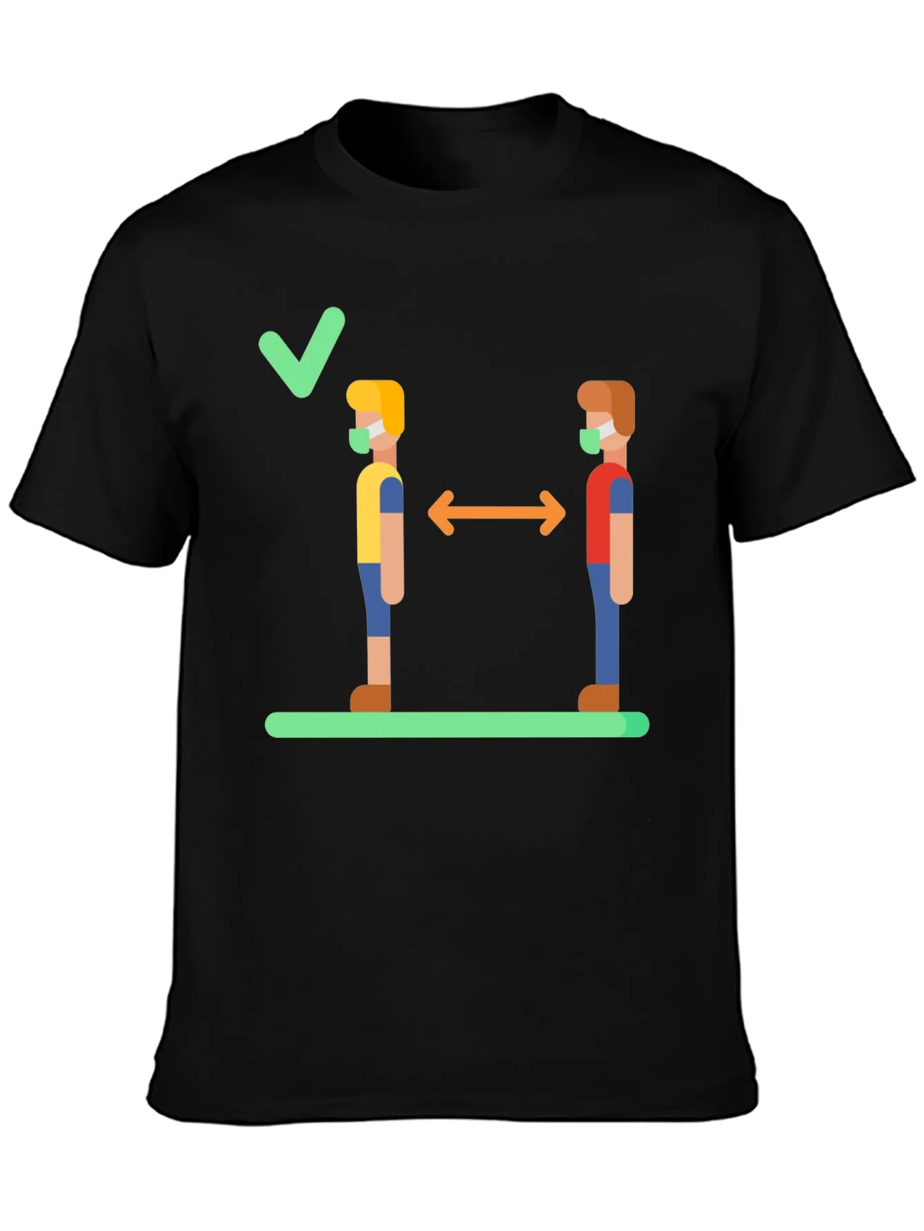 Social Distance Graphic Tee - Stay Safe & Stylish