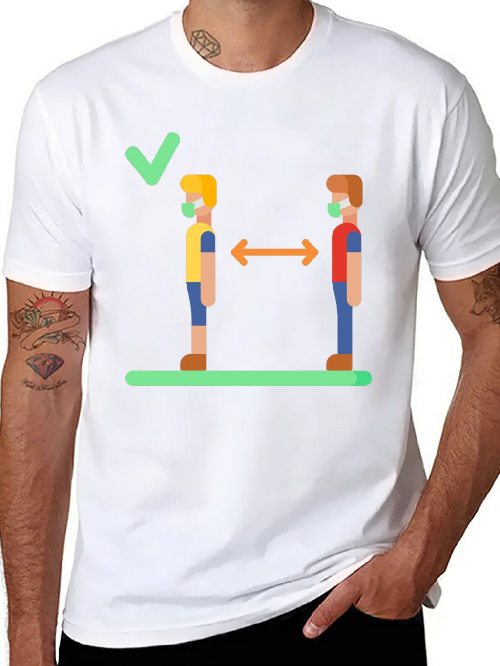 Social Distance Graphic Tee - Stay Safe & Stylish