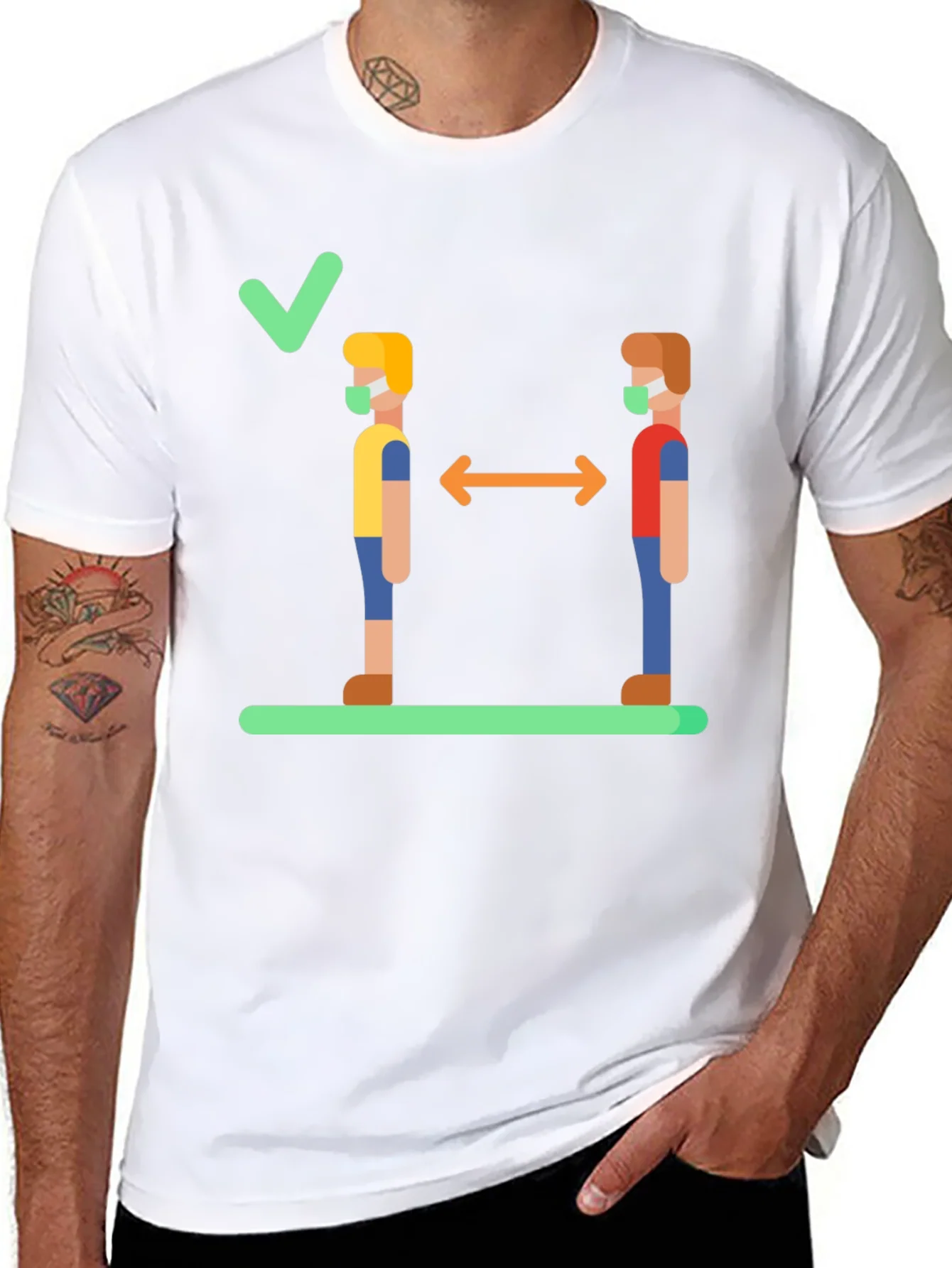 Social Distance Graphic Tee - Stay Safe & Stylish