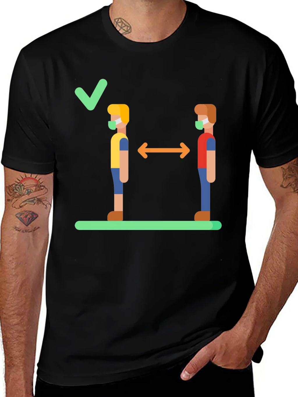 Social Distance Graphic Tee - Stay Safe & Stylish