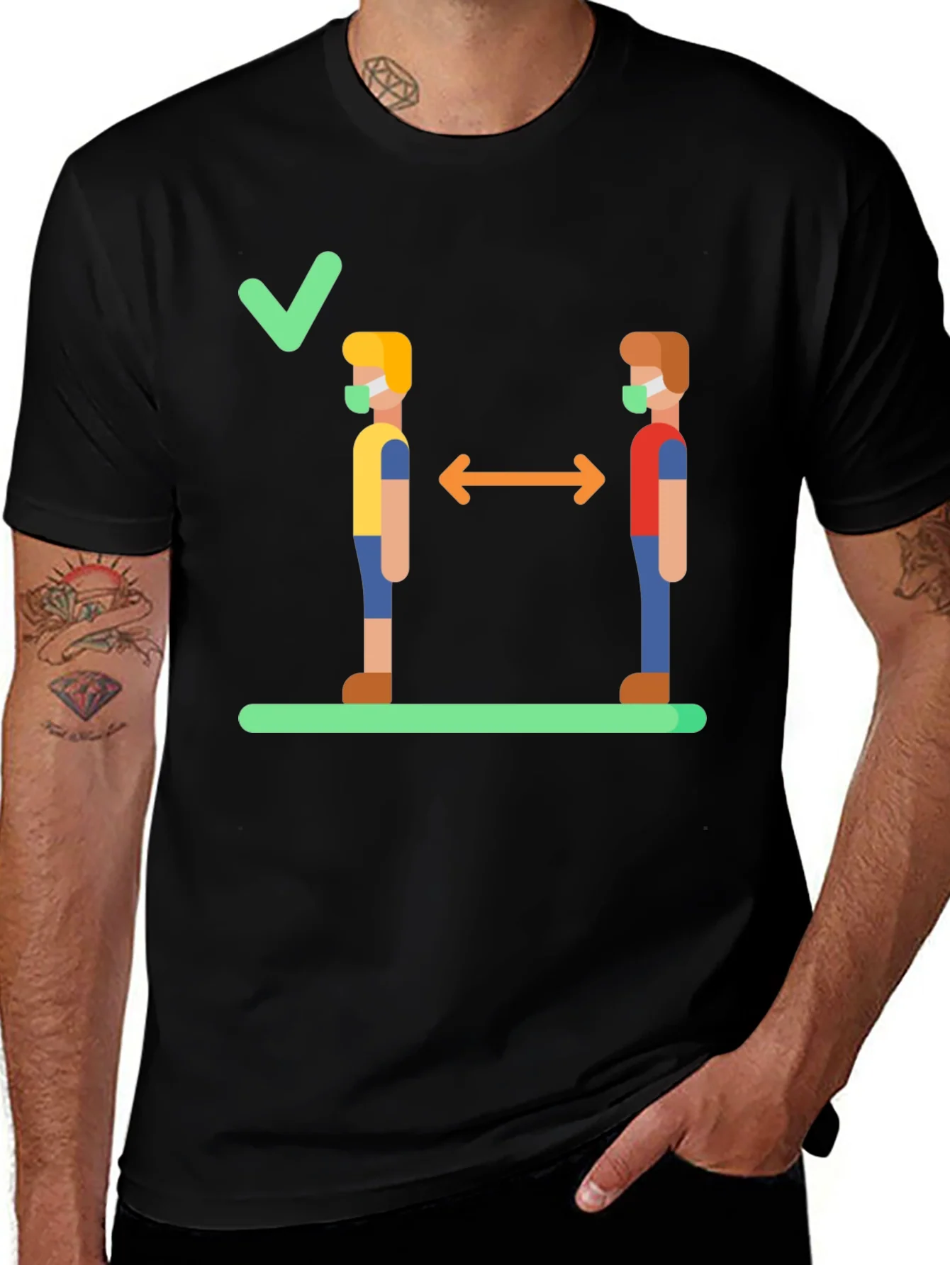 Social Distance Graphic Tee - Stay Safe & Stylish