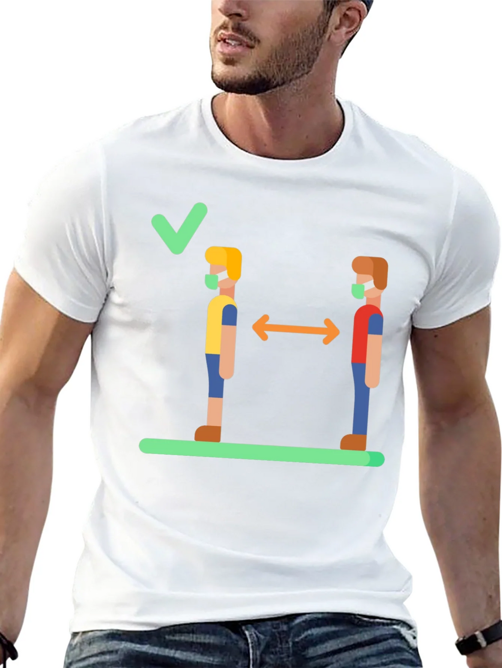 Social Distance Graphic Tee - Stay Safe & Stylish