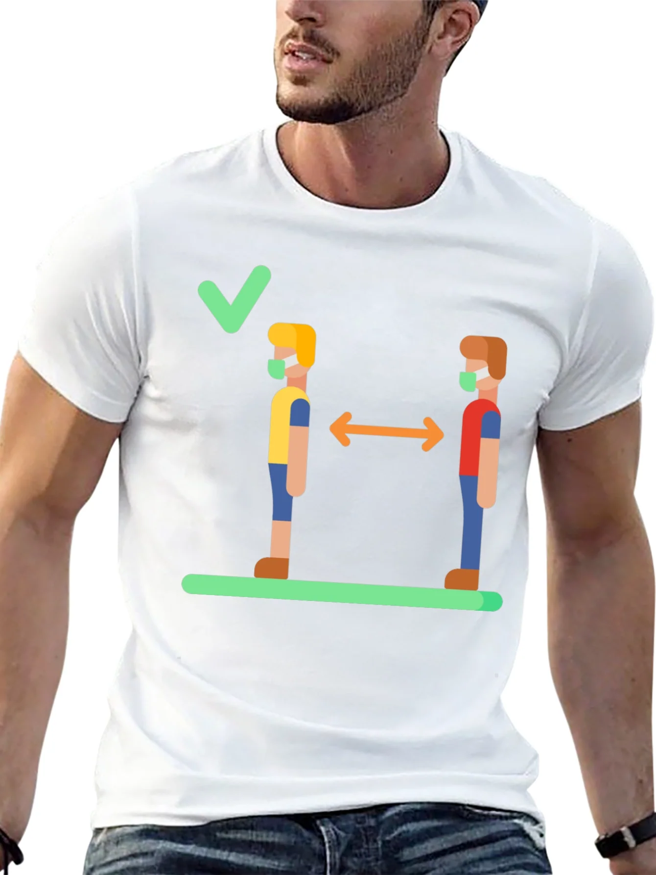 Social Distance Graphic Tee - Stay Safe & Stylish