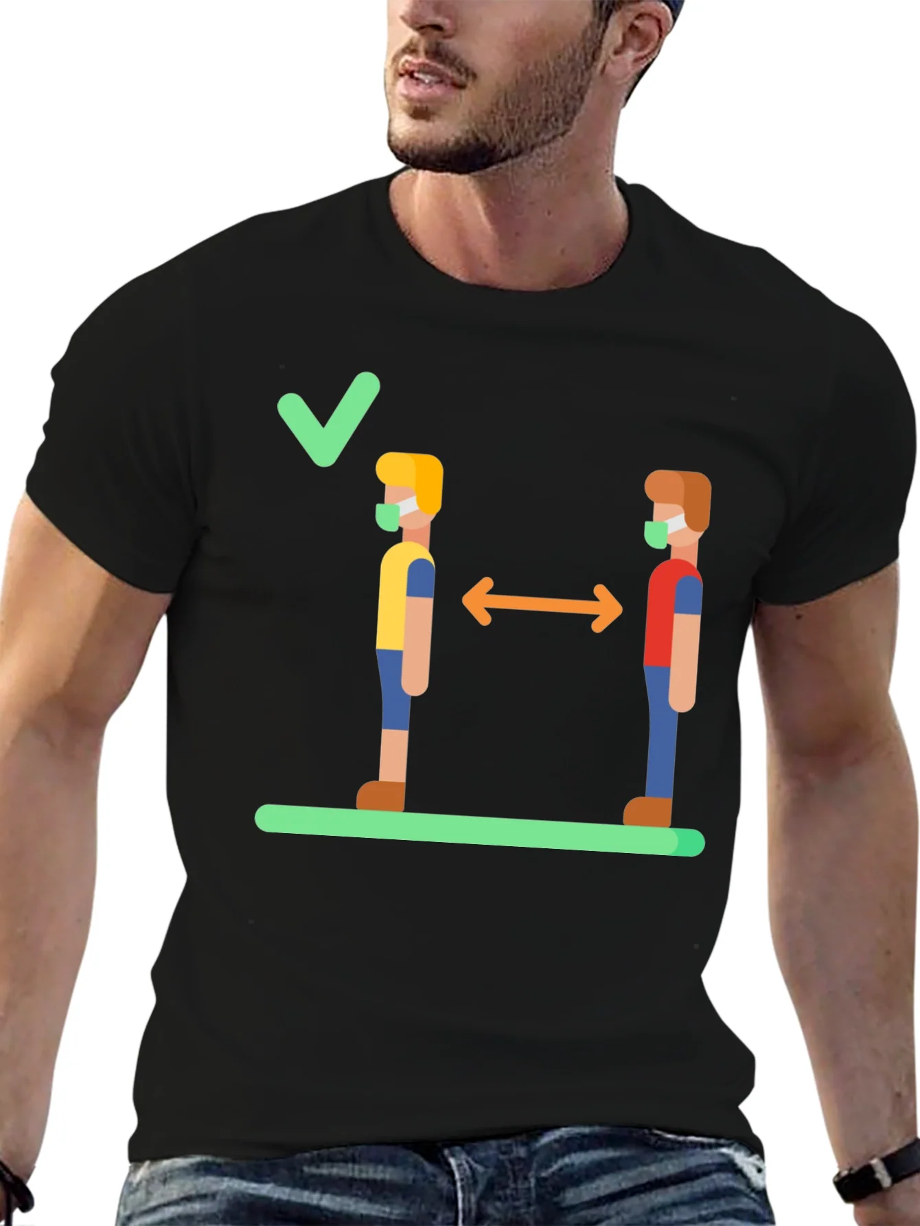 Social Distance Graphic Tee - Stay Safe & Stylish