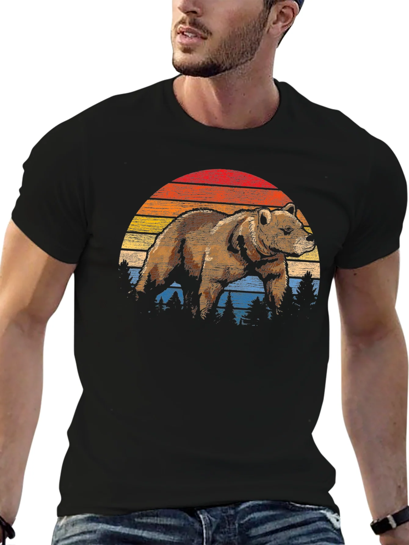 Vintage Sunset Bear T-Shirt