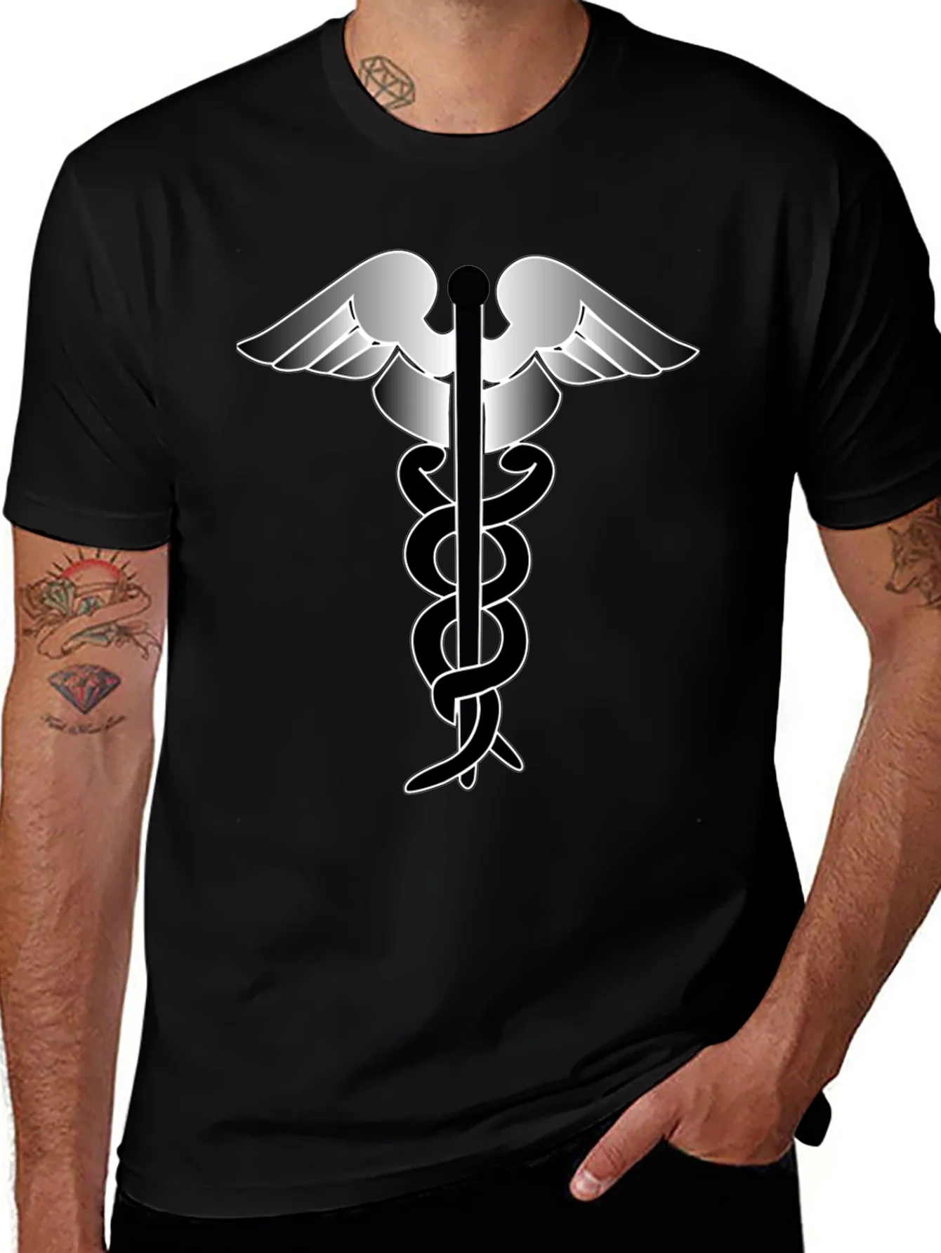Caduceus T-Shirt - Medical Symbol Tee