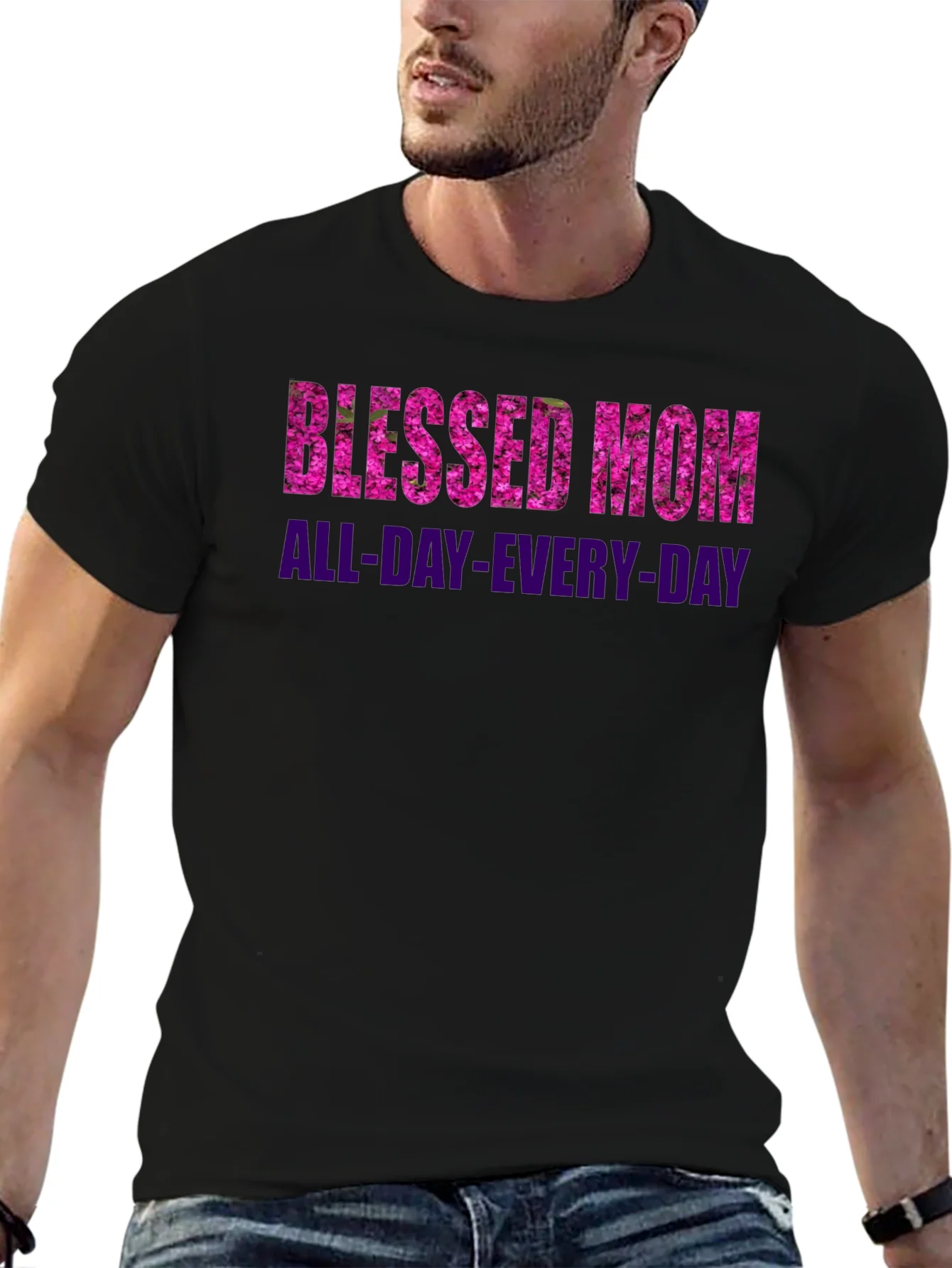 Blessed Mom All-Day-Every-Day Black T-Shirt