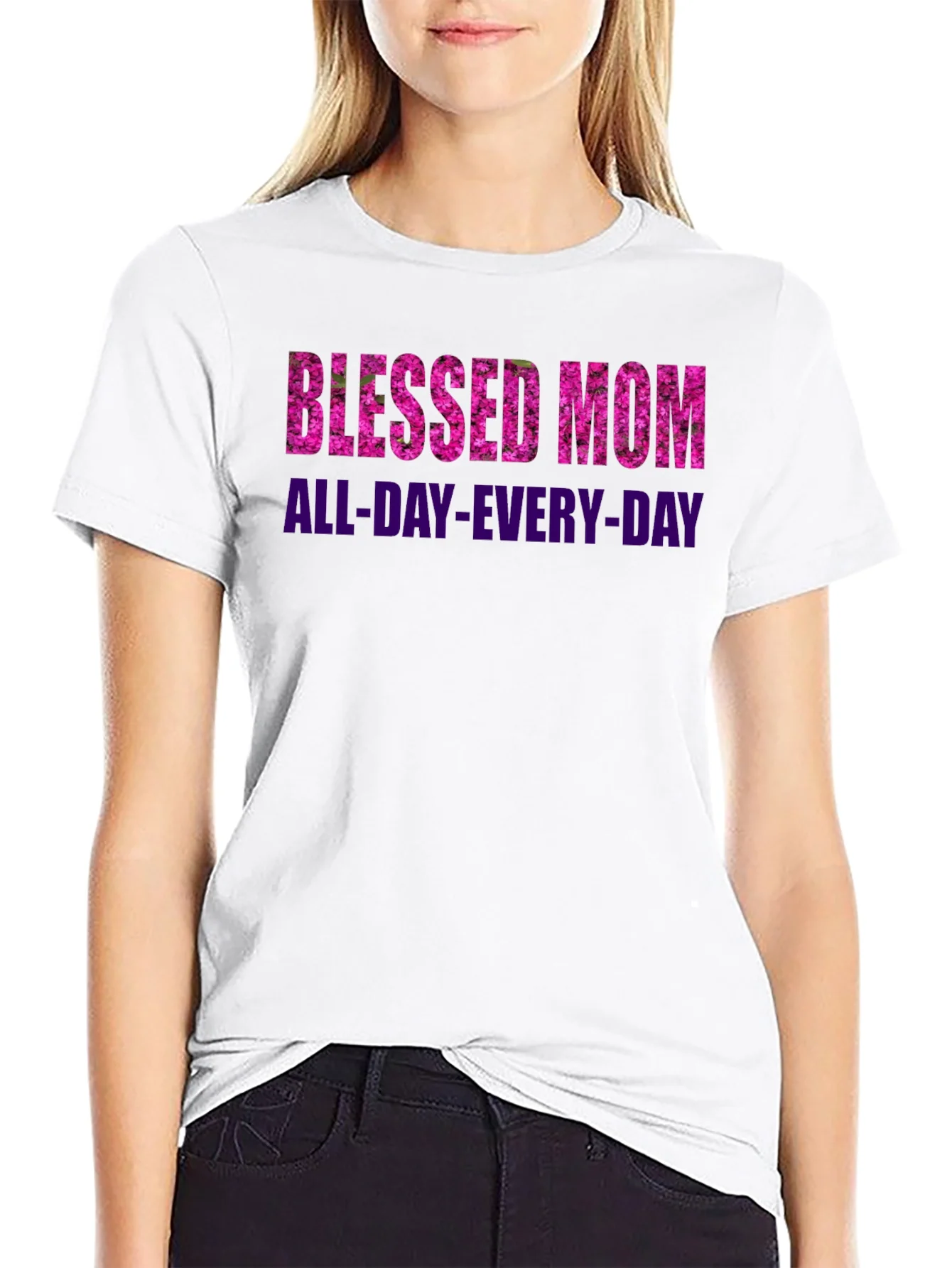 Blessed Mom All-Day-Every-Day Black T-Shirt