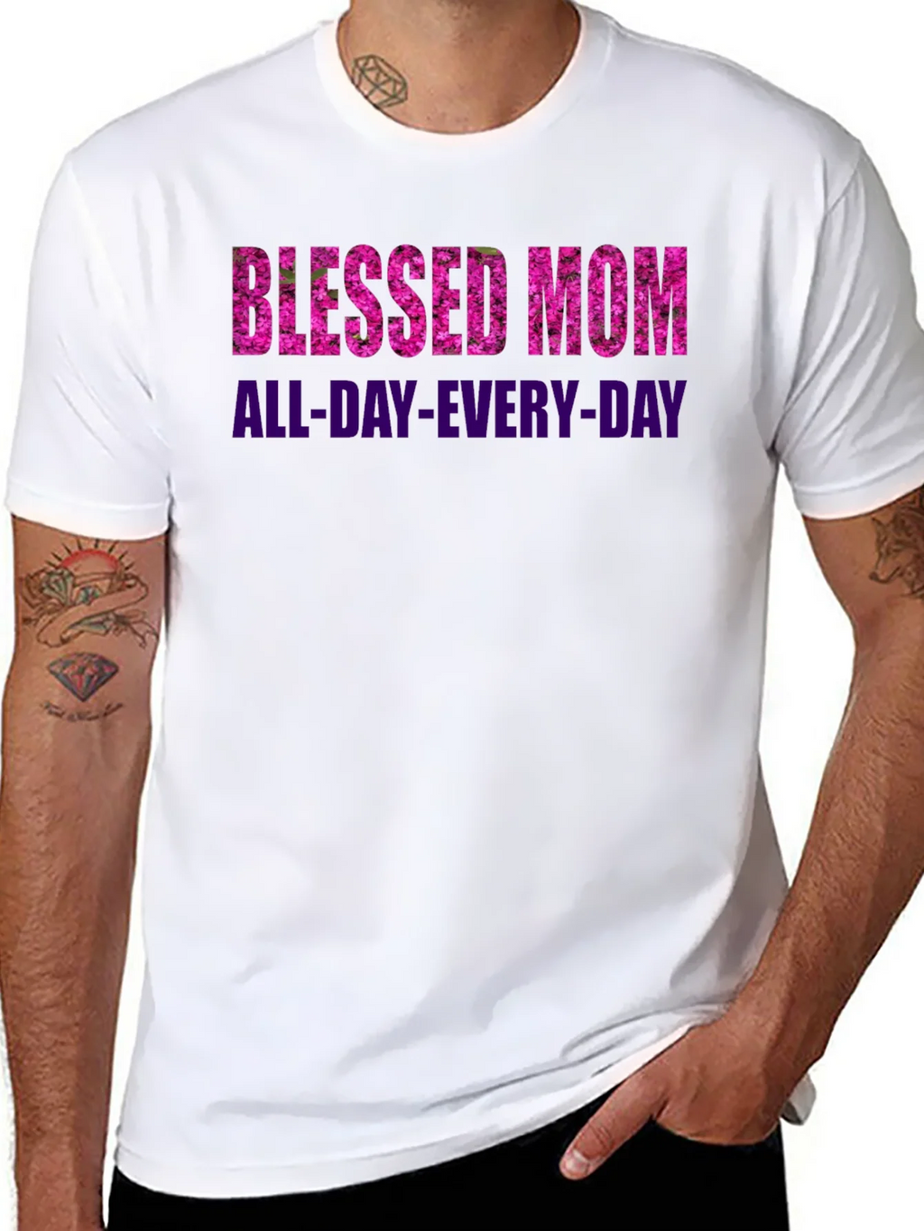 Blessed Mom All-Day-Every-Day Black T-Shirt