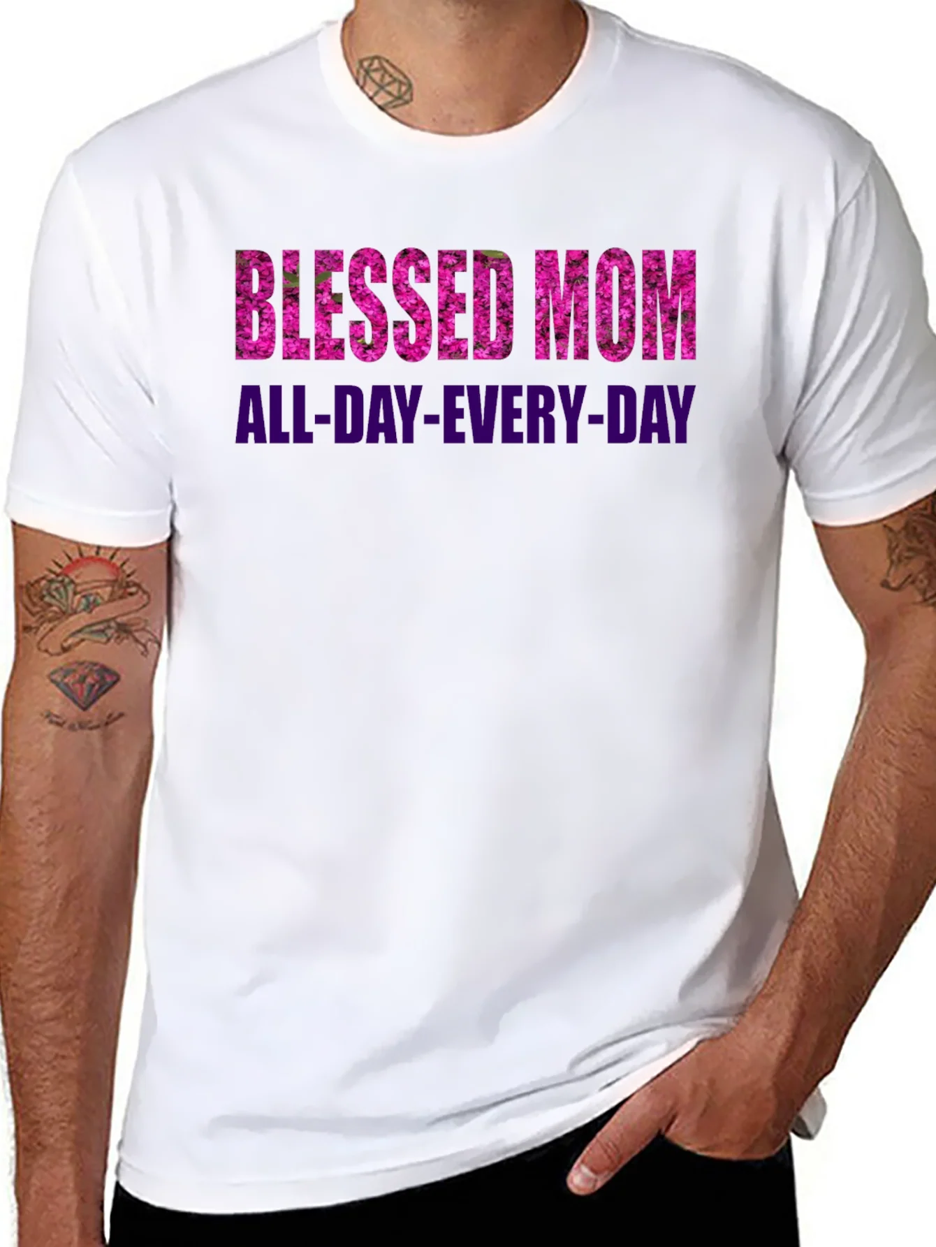 Blessed Mom All-Day-Every-Day Black T-Shirt