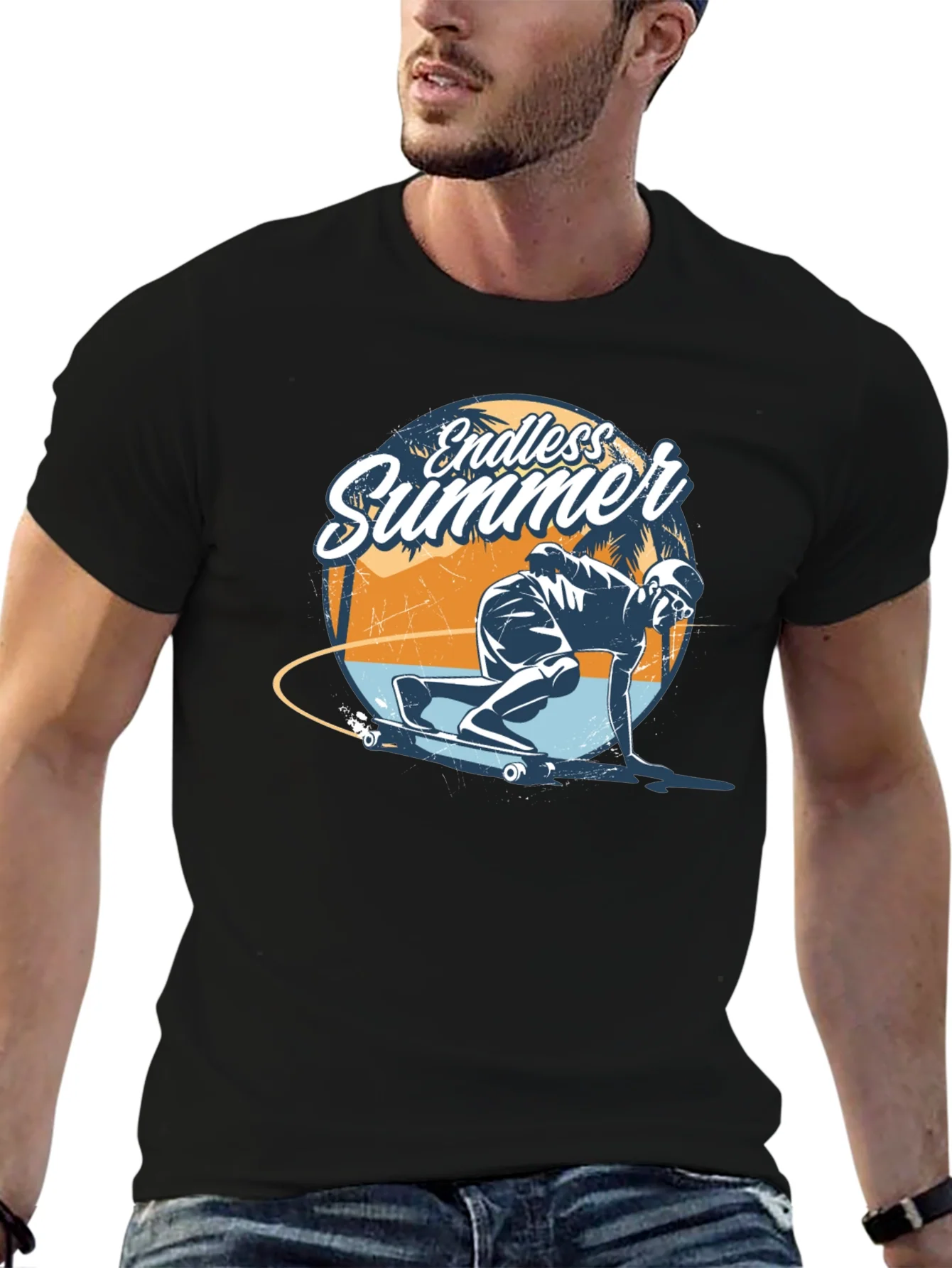 Endless Summer Skateboarder Graphic Tee - Cool Skate Design