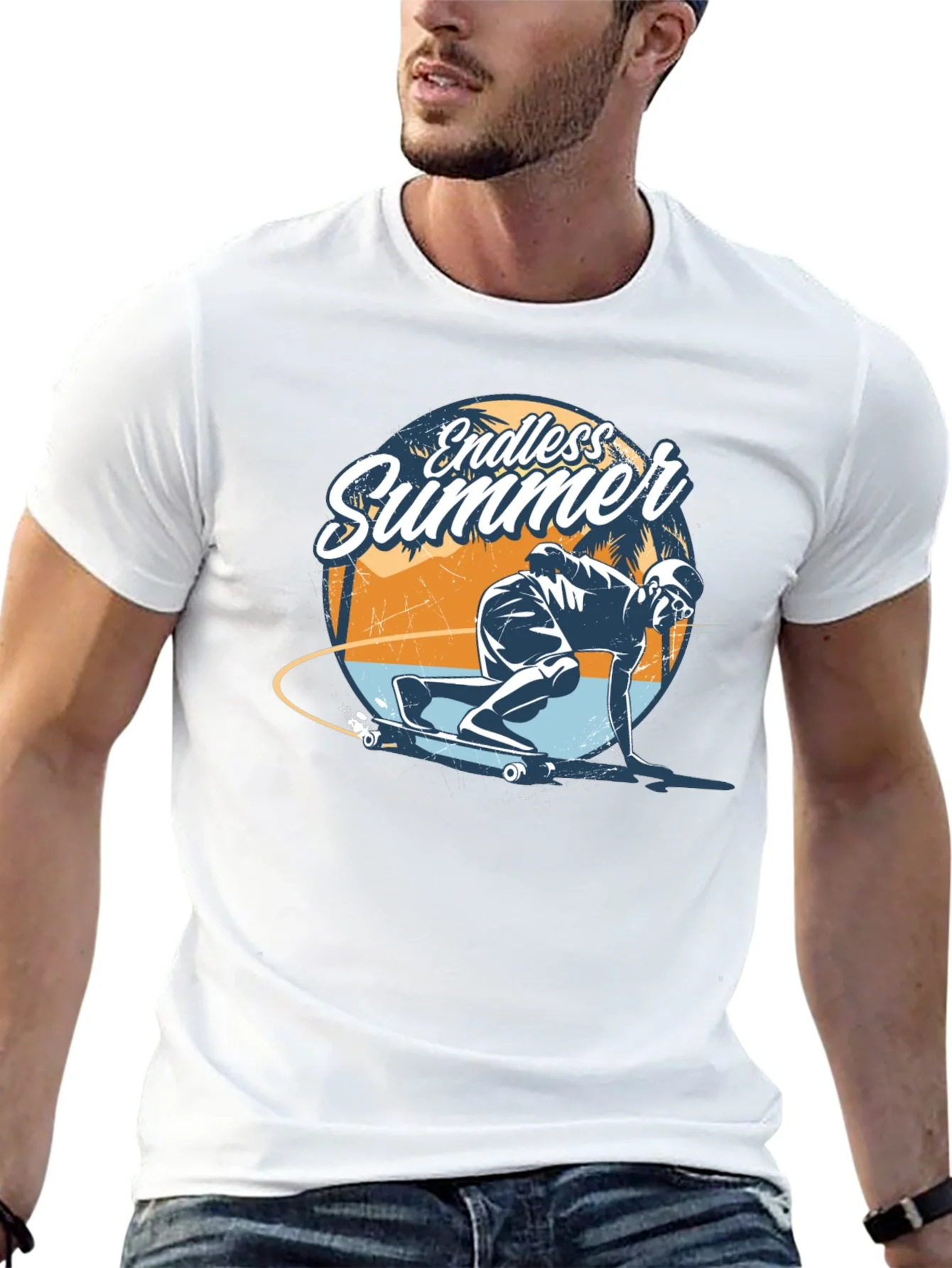 Endless Summer Skateboarder Graphic Tee - Cool Skate Design