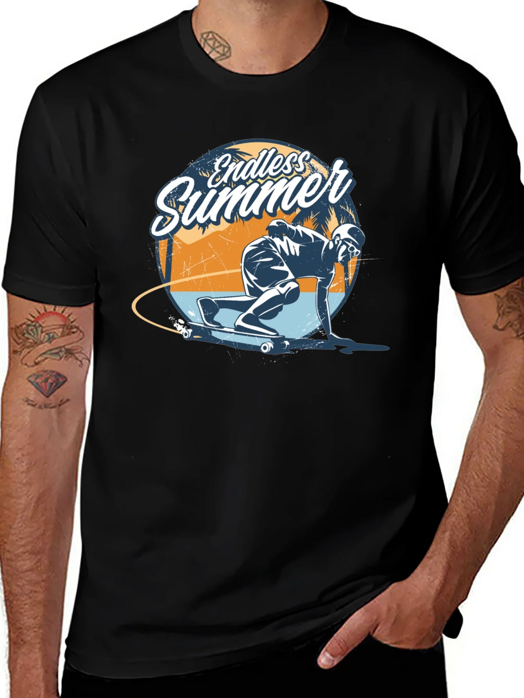 Endless Summer Skateboarder Graphic Tee - Cool Skate Design