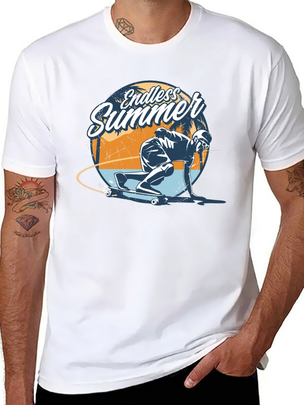 Endless Summer Skateboarder Graphic Tee - Cool Skate Design