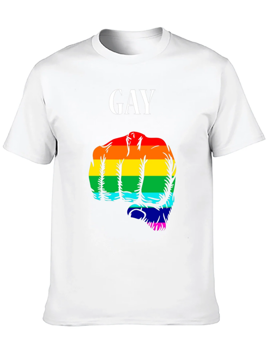 Gay Pride Fist T-Shirt - LGBTQ+ Rainbow Graphic Tee
