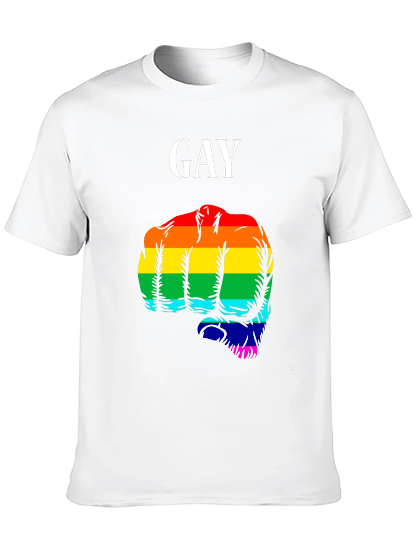 Gay Pride Fist T-Shirt - LGBTQ+ Rainbow Graphic Tee