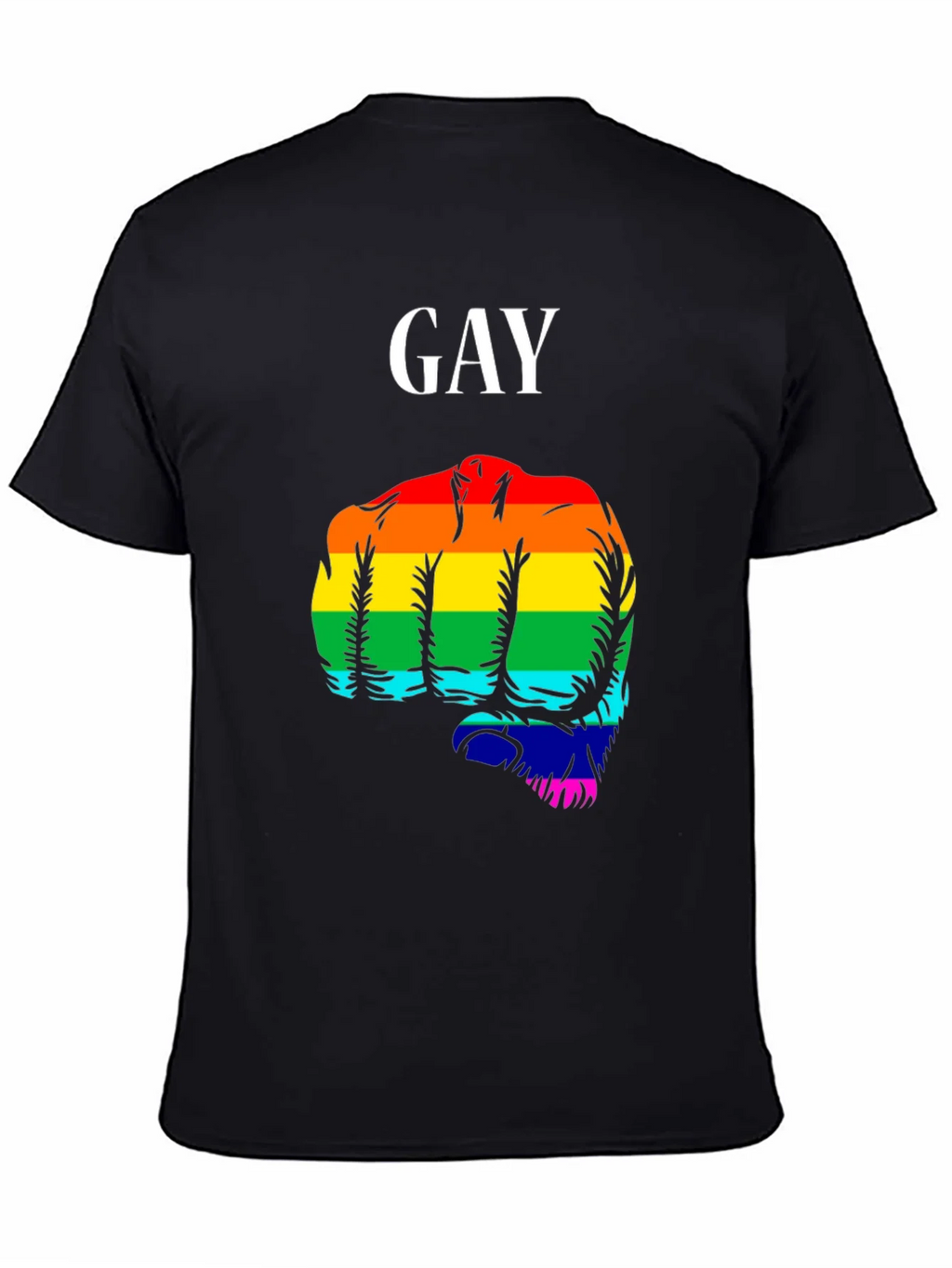 Gay Pride Fist T-Shirt - LGBTQ+ Rainbow Graphic Tee
