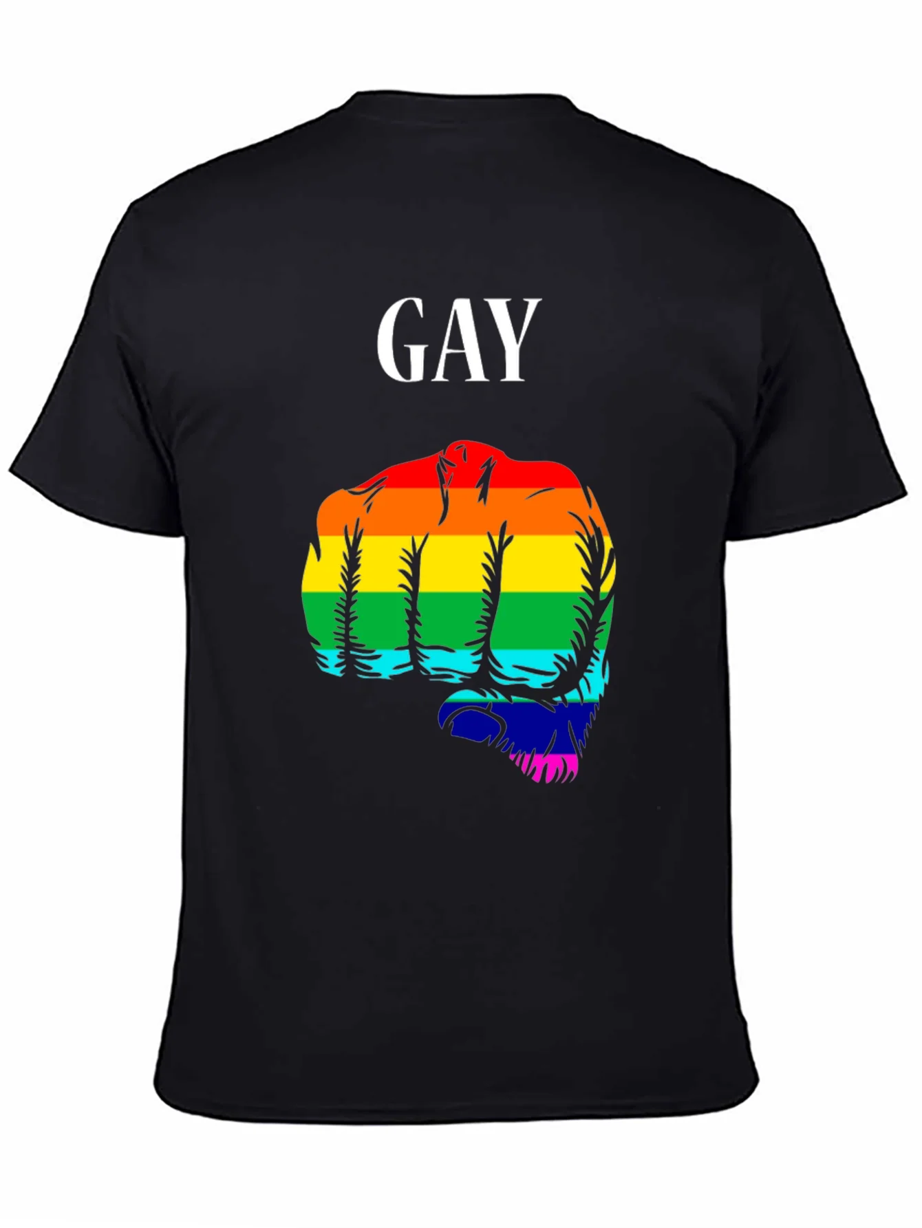 Gay Pride Fist T-Shirt - LGBTQ+ Rainbow Graphic Tee
