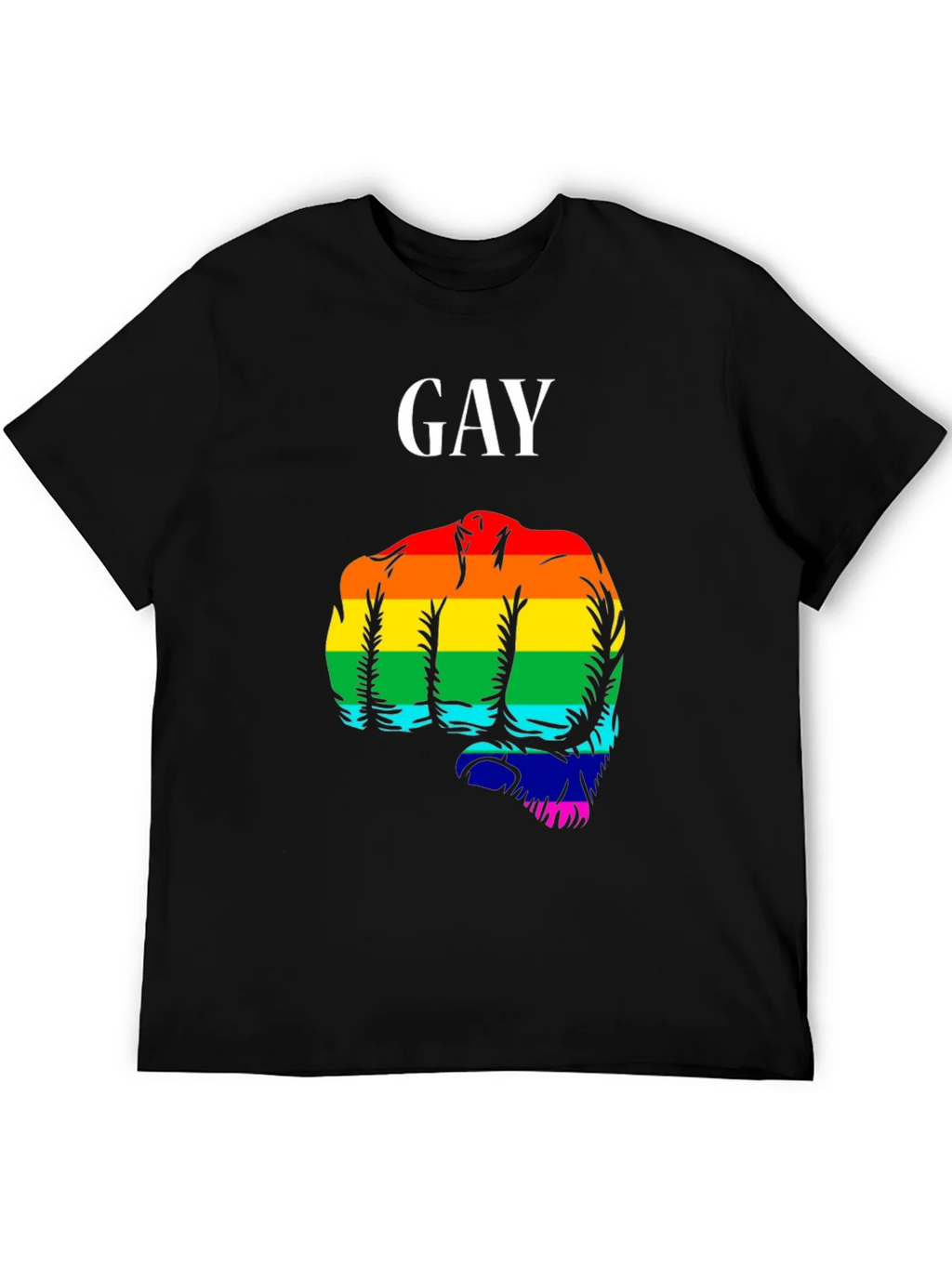 Gay Pride Fist T-Shirt - LGBTQ+ Rainbow Graphic Tee
