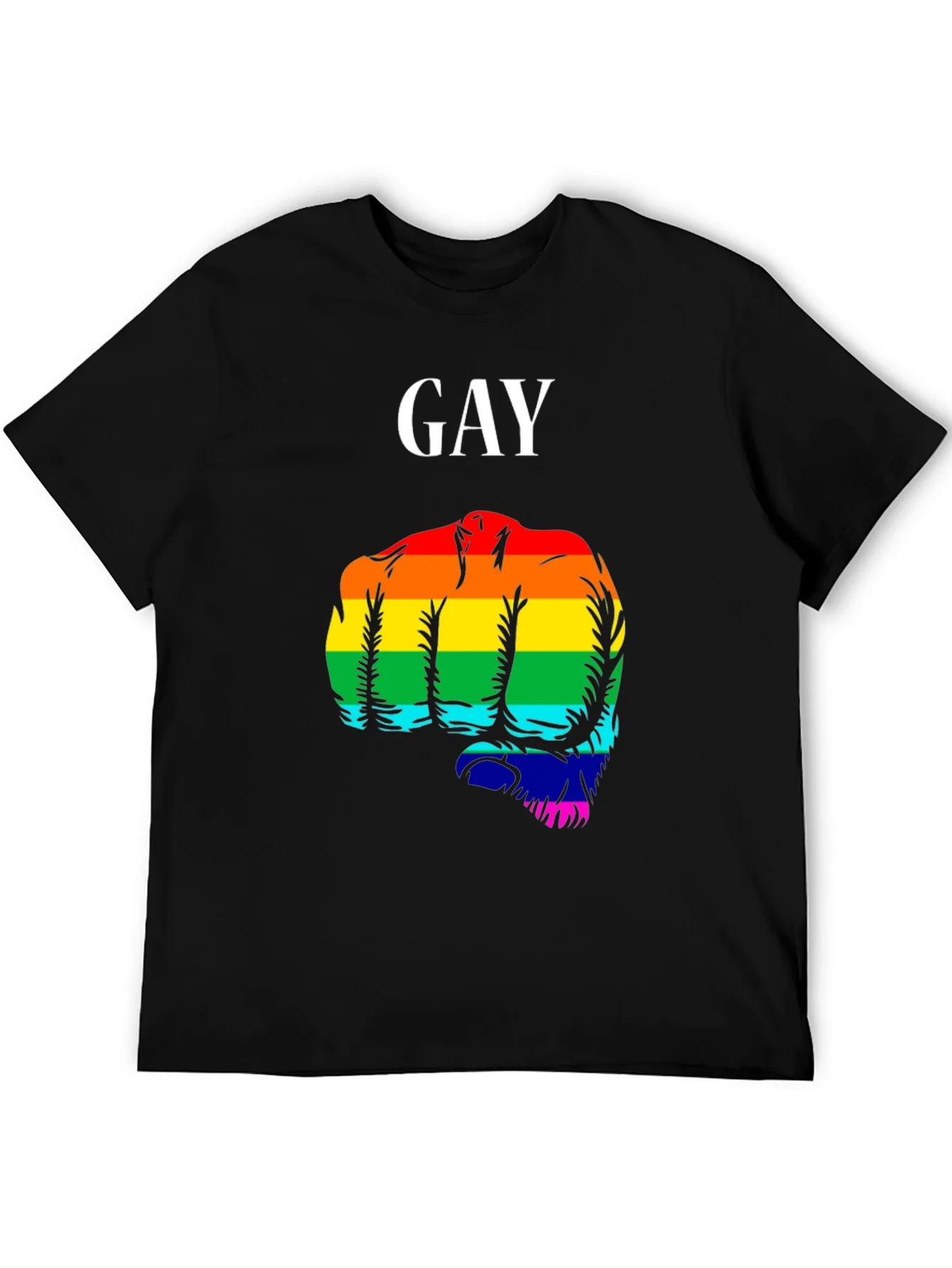 Gay Pride Fist T-Shirt - LGBTQ+ Rainbow Graphic Tee